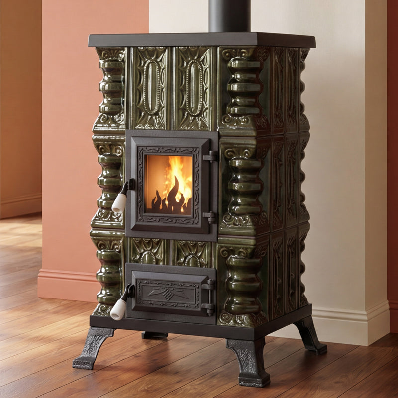 POÊLE CÉRAMIQUE MODÈLE 15 VERT 5 kW