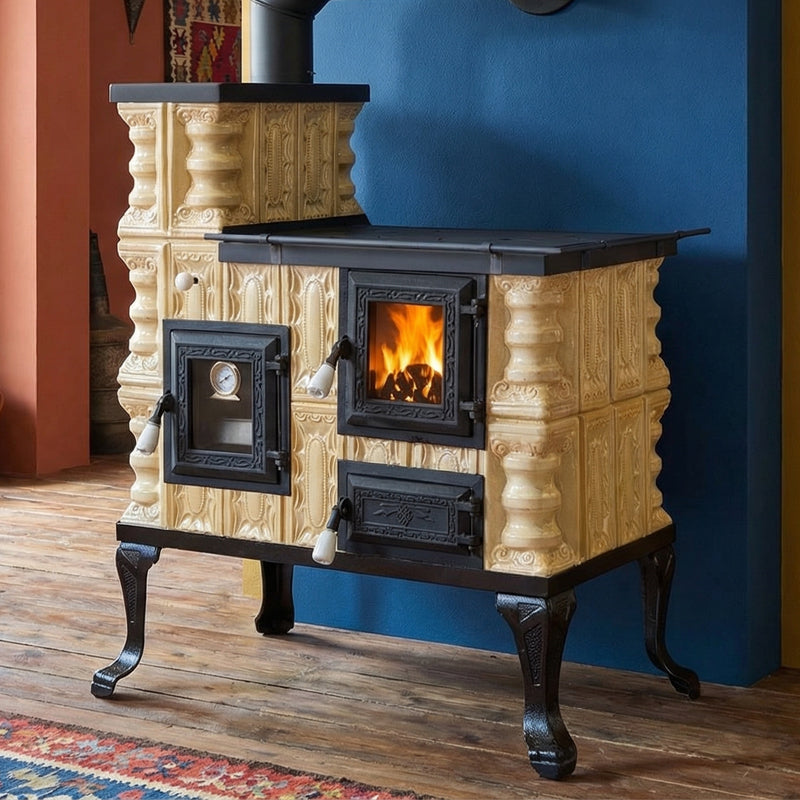 CERAMIC STOVE MODEL 27 CREAM LEFT 8 kW