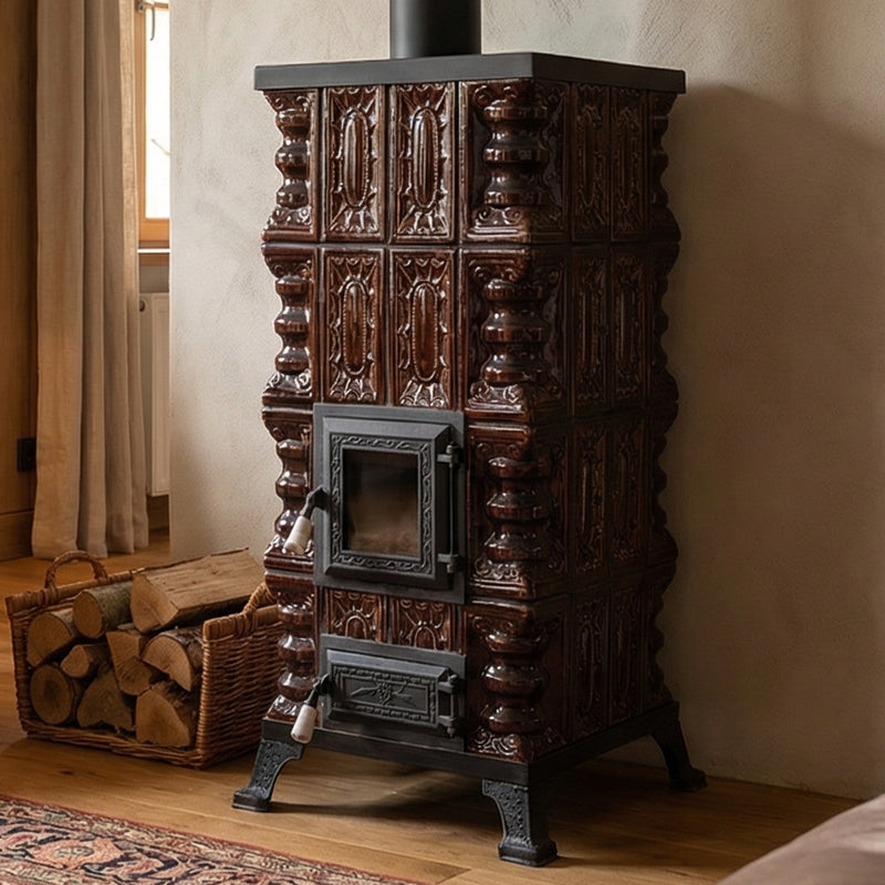POÊLE CÉRAMIQUE MODÈLE 2 MARRON 7 kW