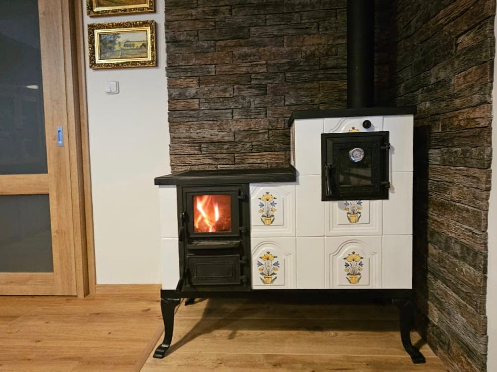 POÊLE CÉRAMIQUE MODÈLE 1 FOLK DROIT 10 kW