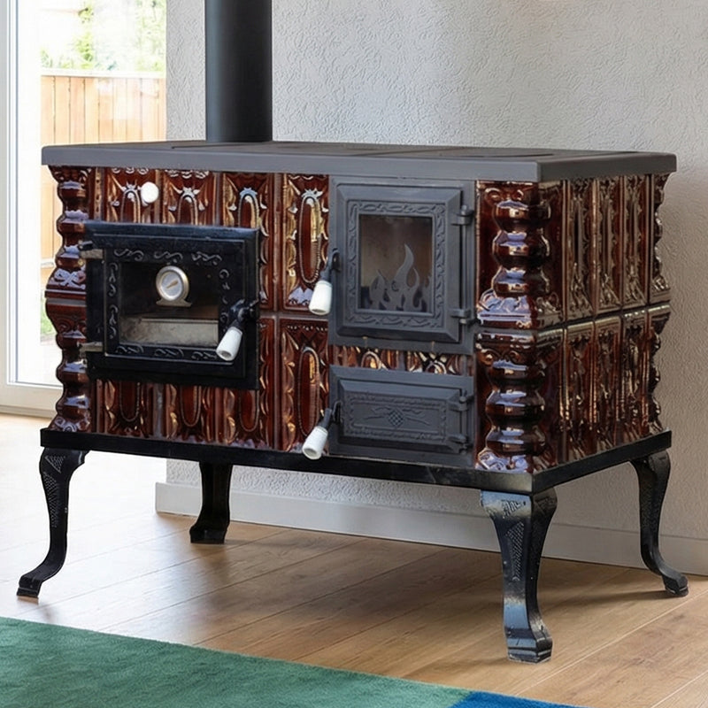 KERAMISKĀ KRĀSNS MODELIS 6 BRŪNA KREISĀ 10 kW