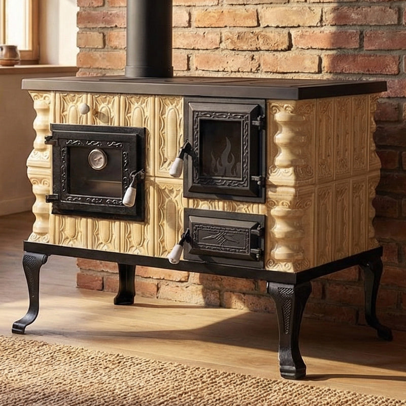 CERAMIC STOVE MODEL 6 CREAM LEFT 10 kW