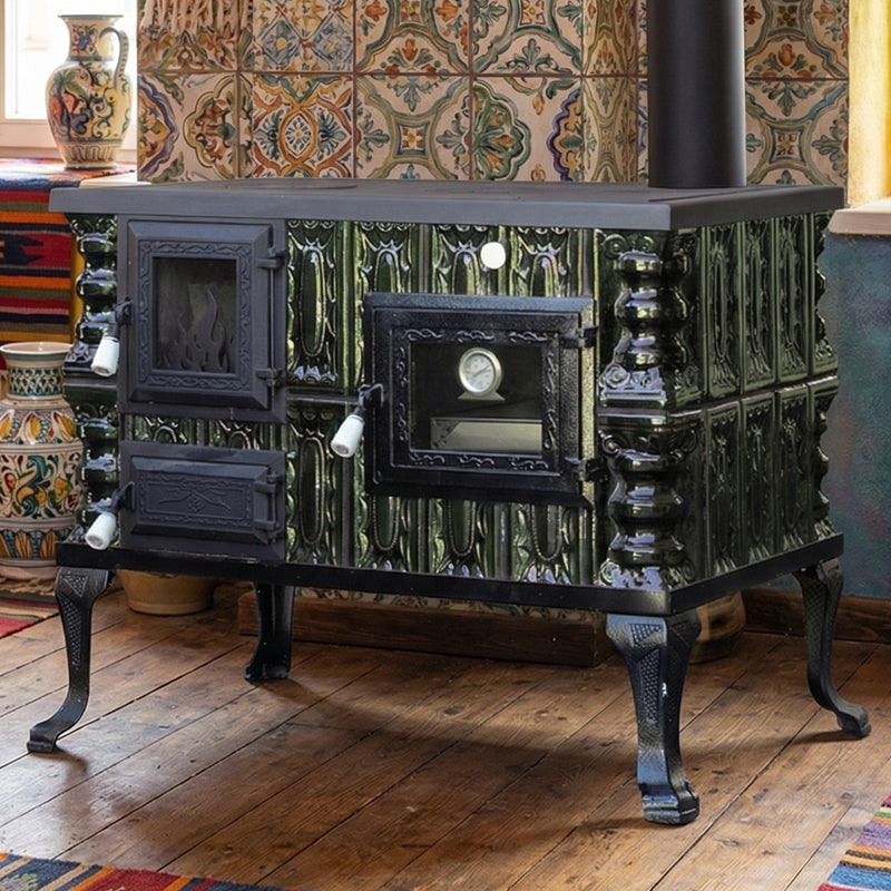 CERAMIC STOVE MODEL 6 GREEN RIGHT 10 kW
