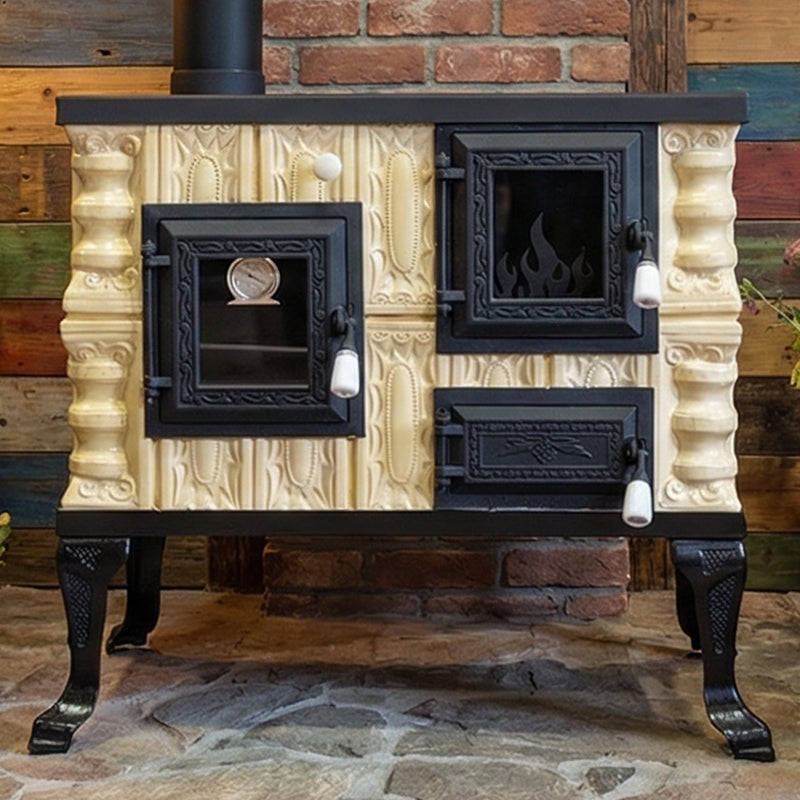 CERAMIC STOVE MODEL 7 CREAM LEFT 6,5 kW
