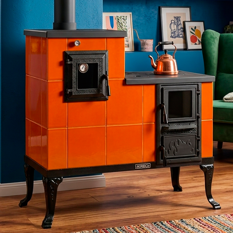 CERAMIC STOVE MODEL 1 ORANGE LEFT 10 kW
