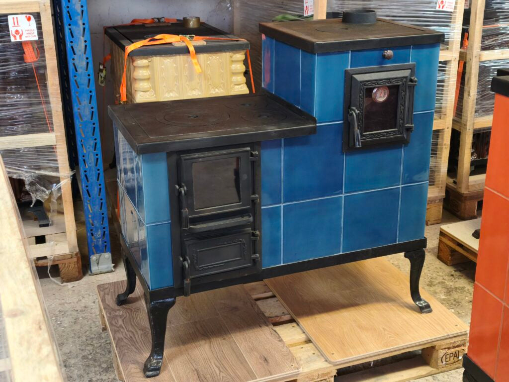 POÊLE CÉRAMIQUE MODÈLE 1 BLEU DROIT 10 kW