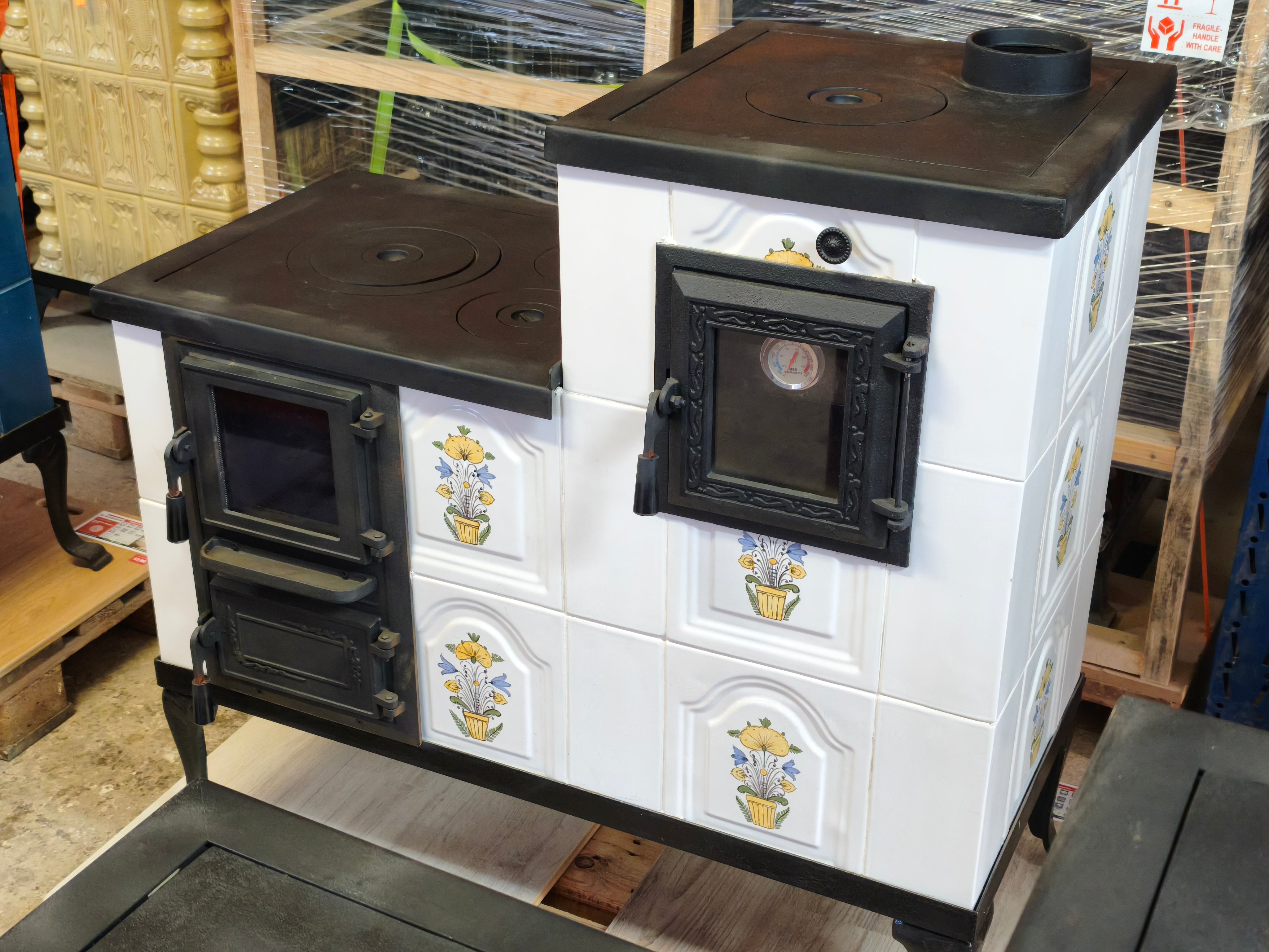 POÊLE CÉRAMIQUE MODÈLE 1 FOLK DROIT 10 kW