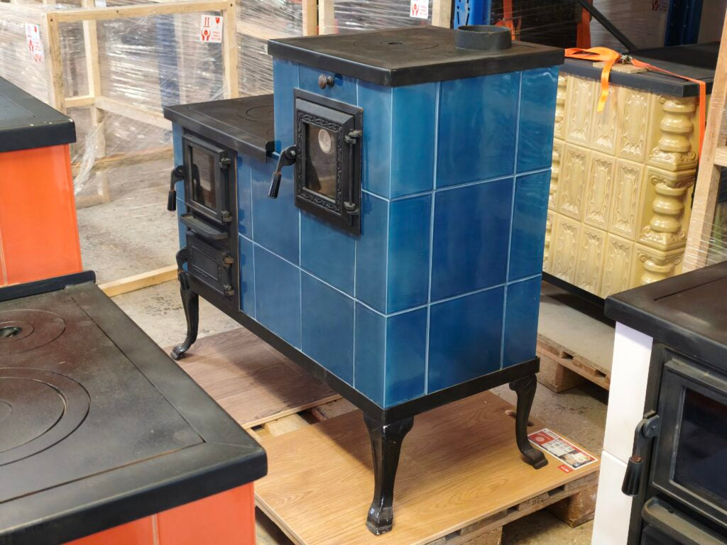 POÊLE CÉRAMIQUE MODÈLE 1 BLEU DROIT 10 kW