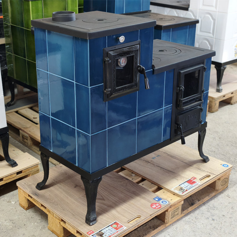 CERAMIC STOVE MODEL 1 BLUE LEFT 10 kW