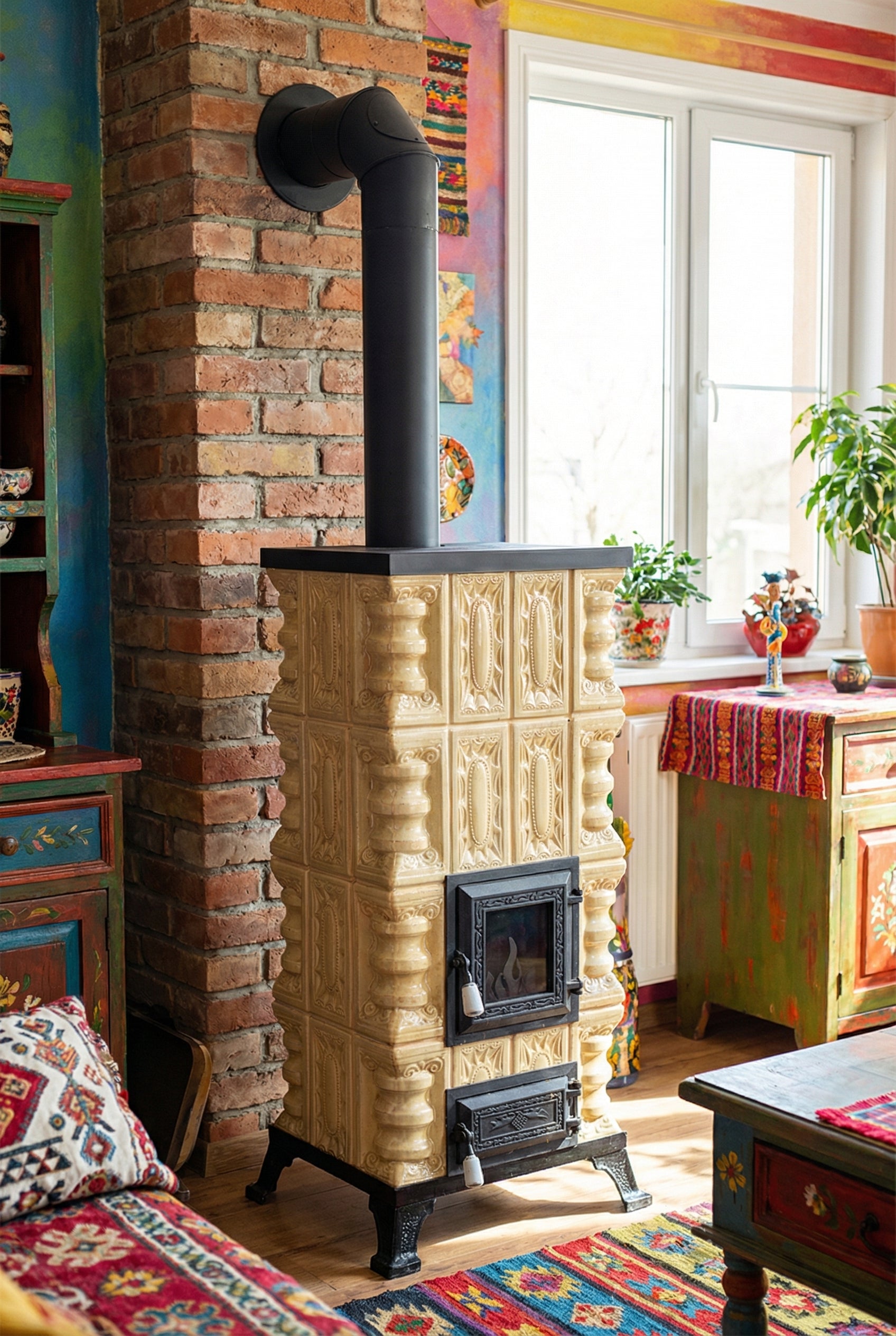 CERAMIC STOVE MODEL 2 CREAM 7 kW