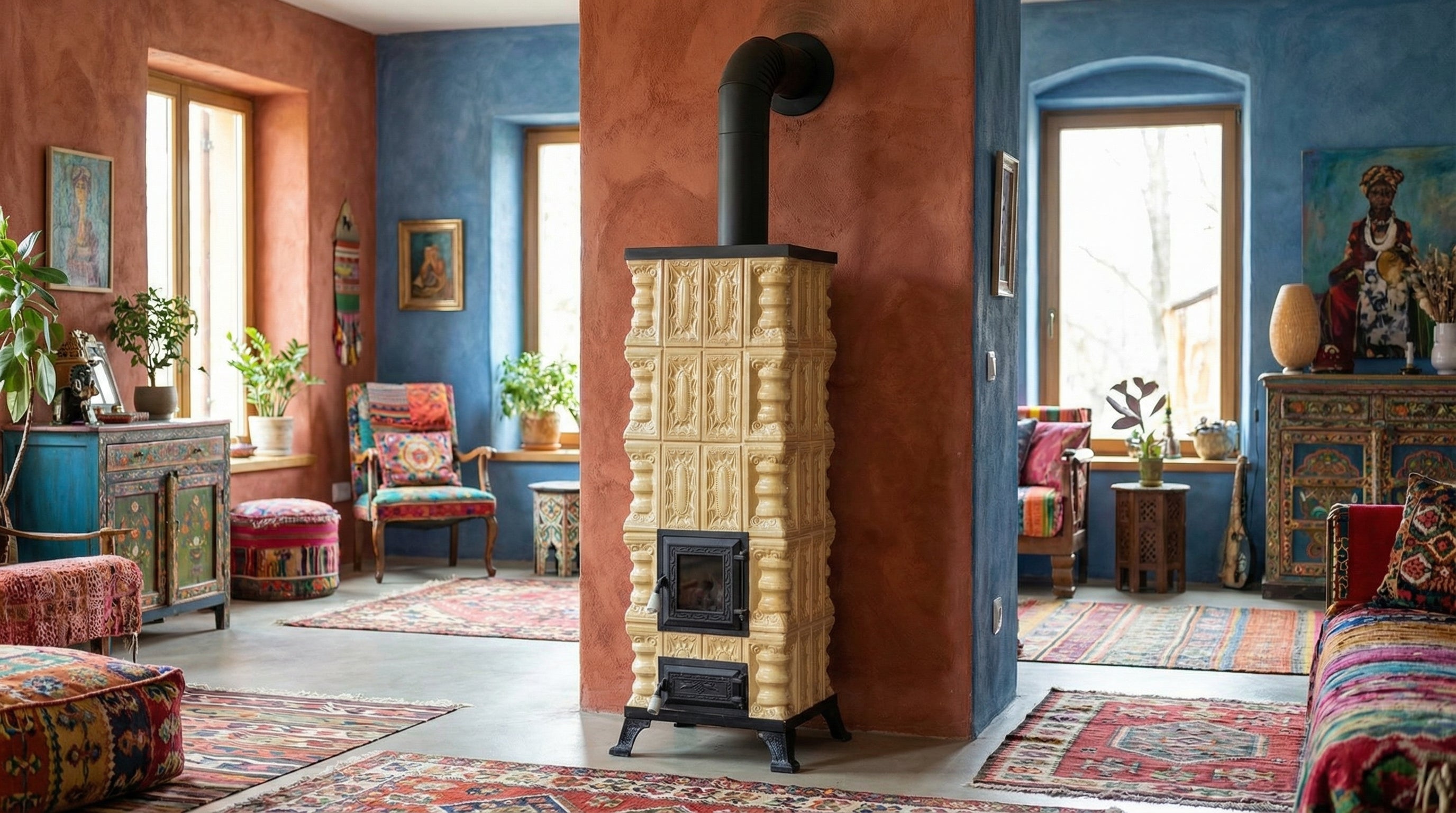 POÊLE CÉRAMIQUE MODÈLE 3 CRÈME 8 kW