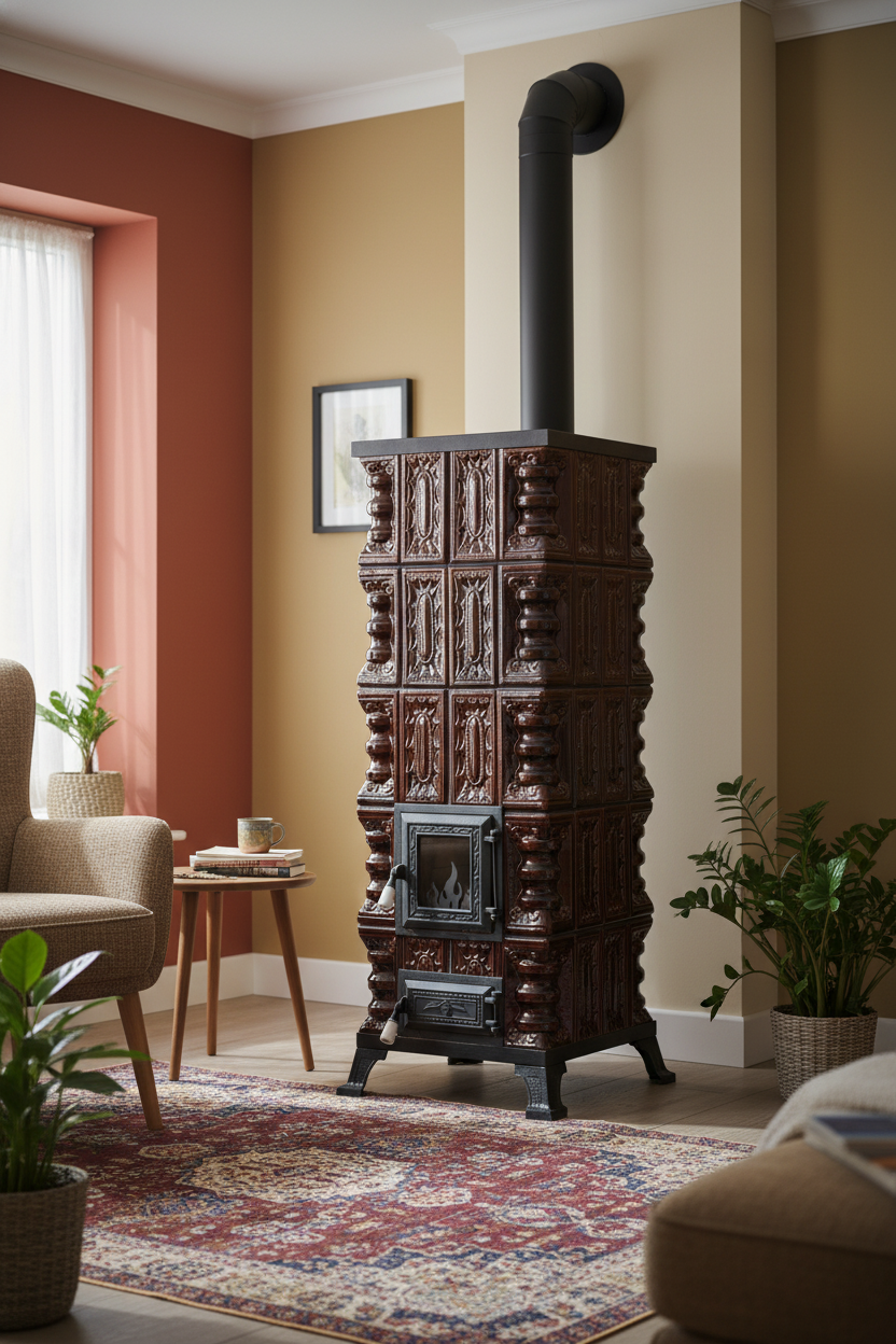 POÊLE CÉRAMIQUE MODÈLE 3 MARRON 8 kW