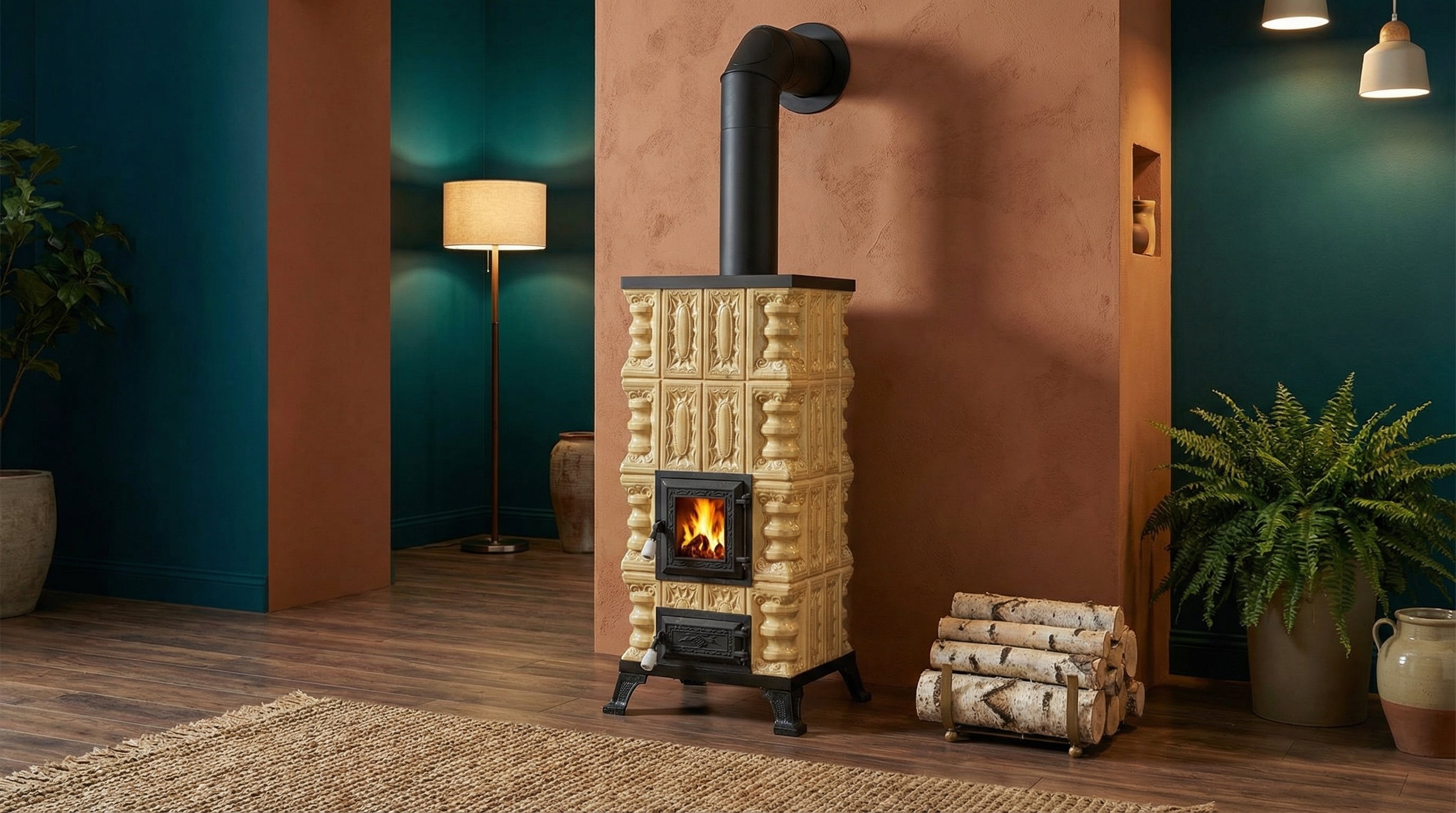 CERAMIC STOVE MODEL 2 CREAM 7 kW