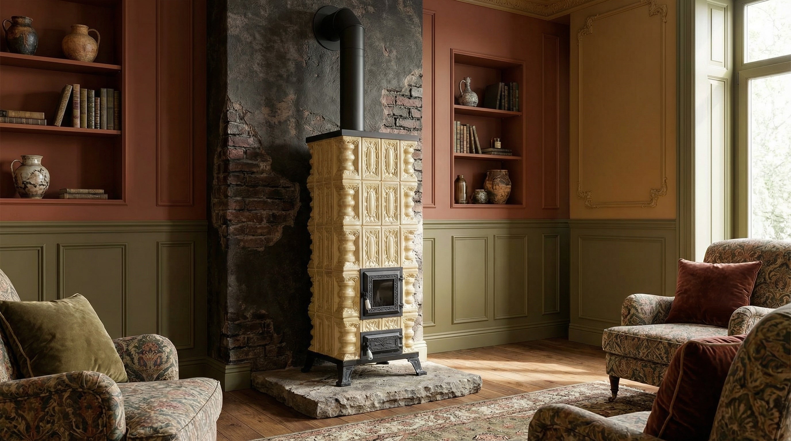 POÊLE CÉRAMIQUE MODÈLE 3 CRÈME 8 kW