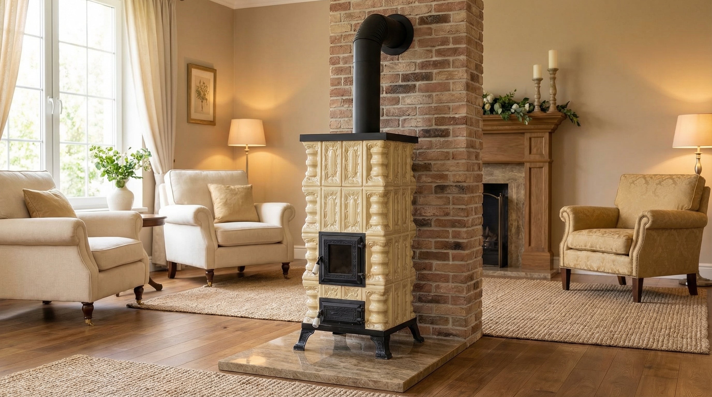 CERAMIC STOVE MODEL 2 CREAM 7 kW