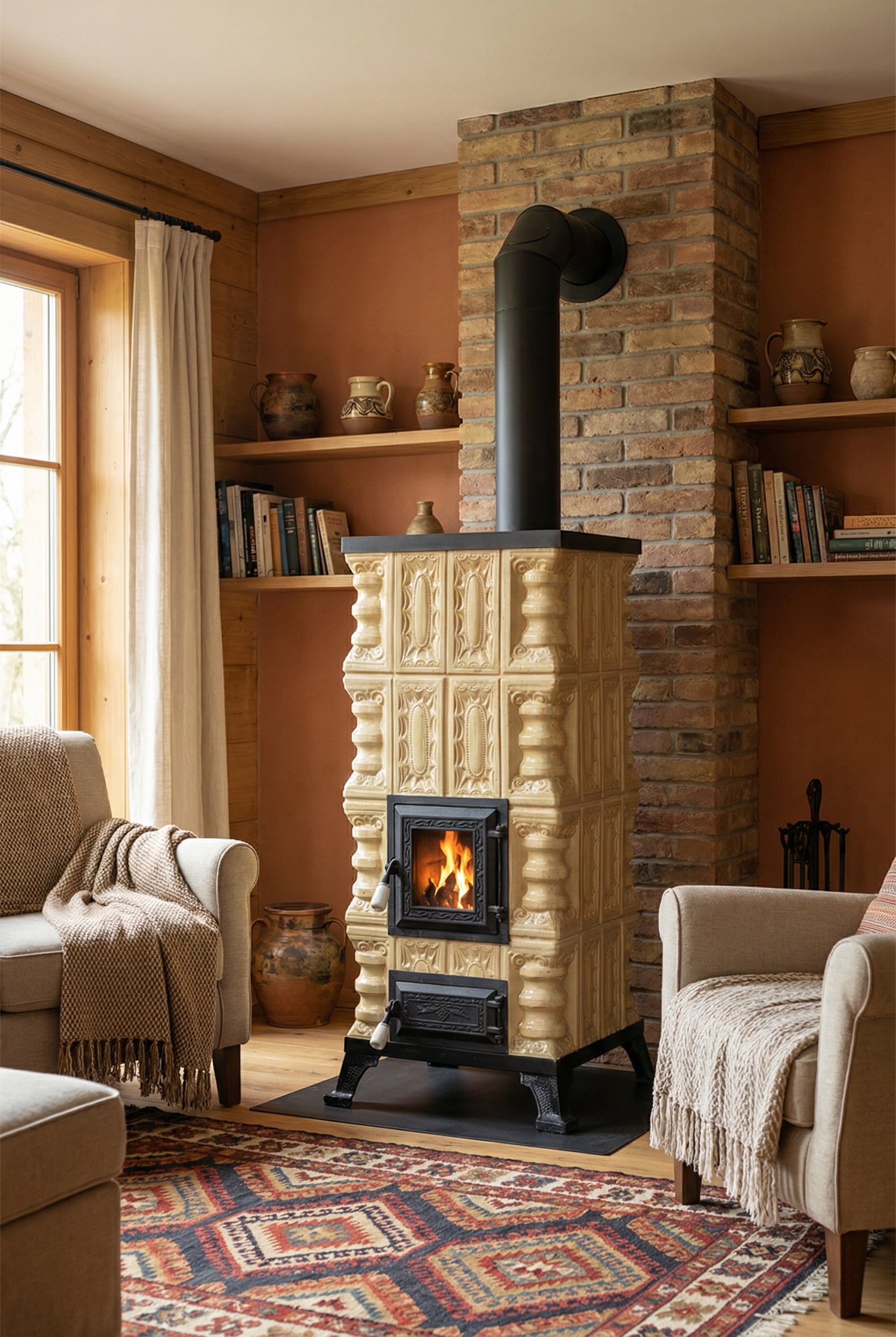CERAMIC STOVE MODEL 2 CREAM 7 kW