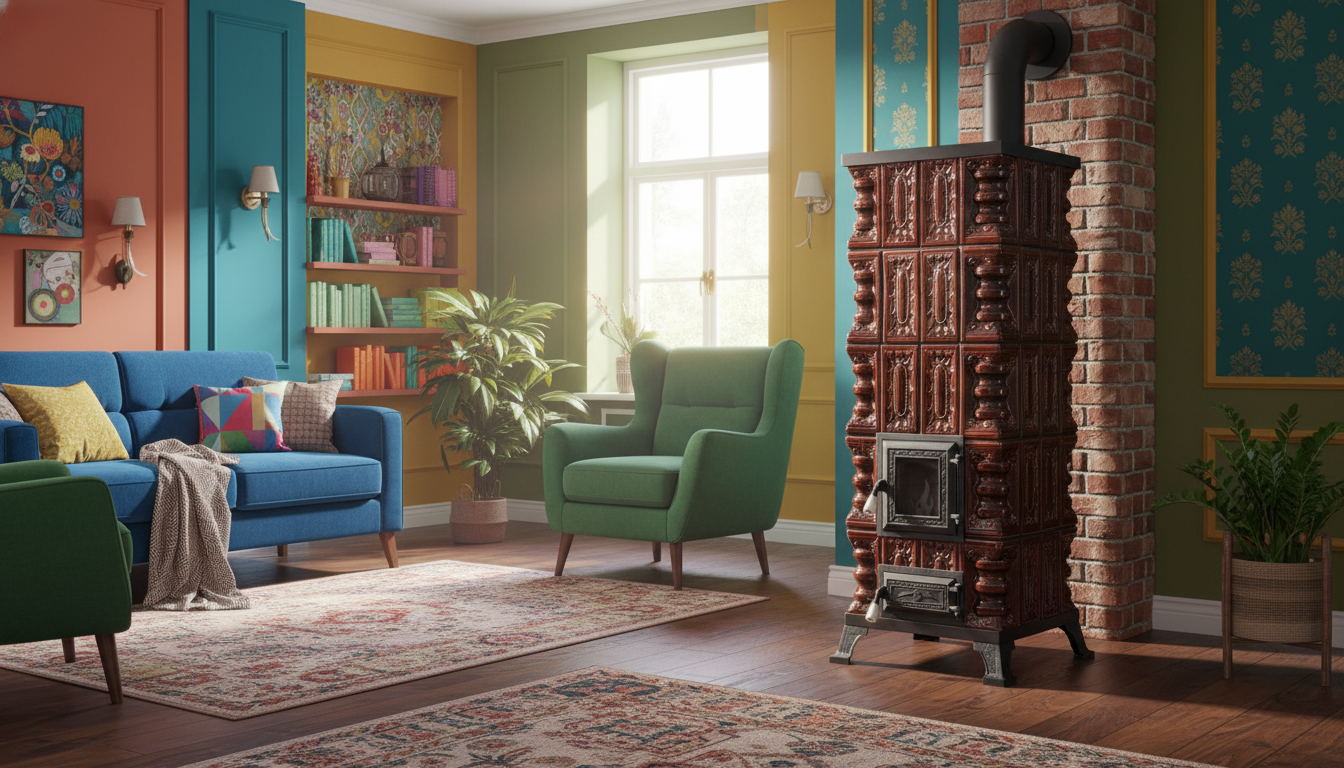 POÊLE CÉRAMIQUE MODÈLE 3 MARRON 8 kW