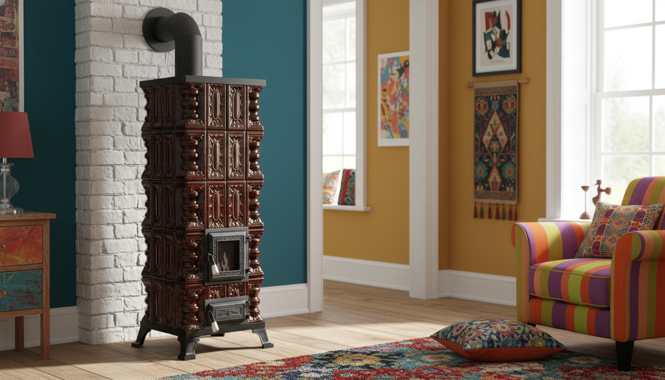 POÊLE CÉRAMIQUE MODÈLE 3 MARRON 8 kW