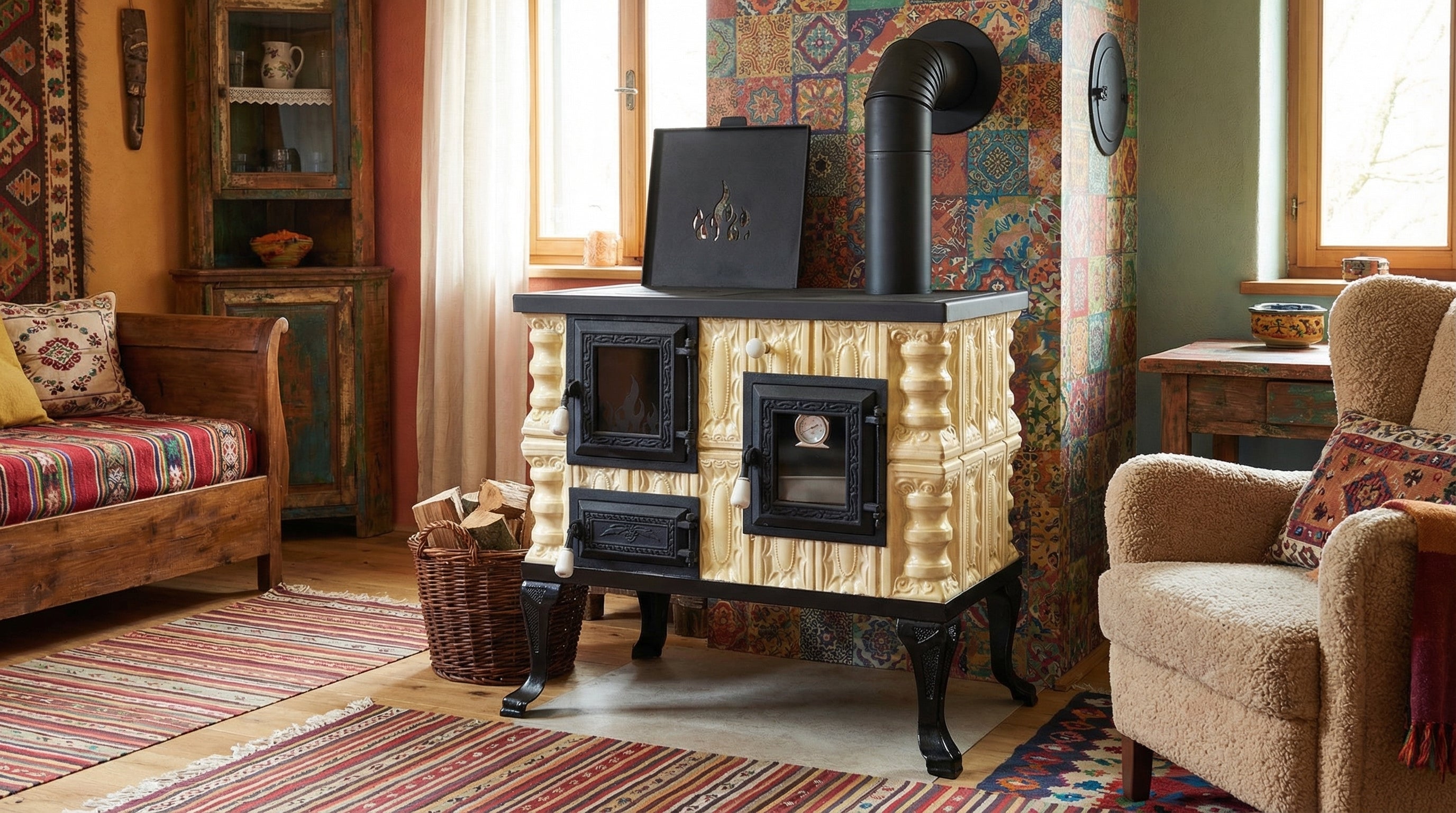 KERAMIKOFEN MODELL 7 CREME RECHTS 6,5 kW