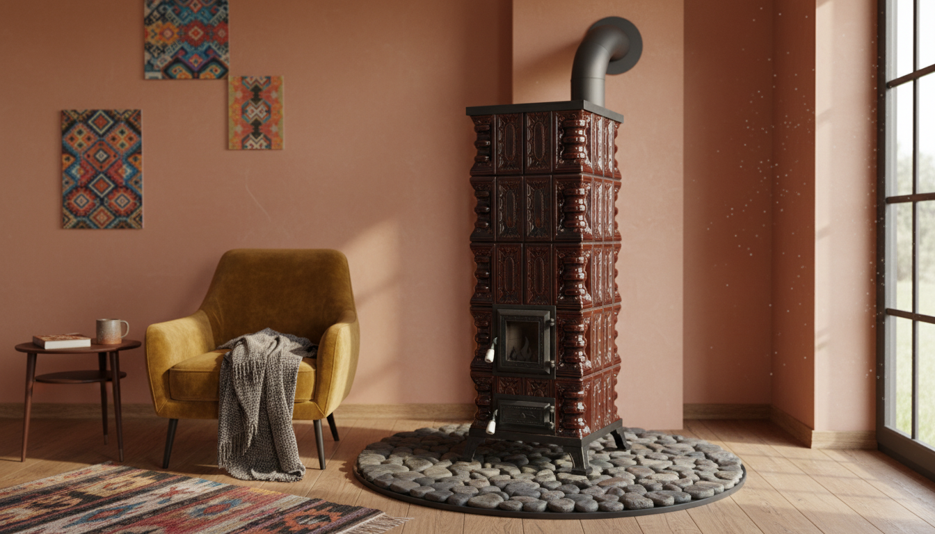 POÊLE CÉRAMIQUE MODÈLE 3 MARRON 8 kW