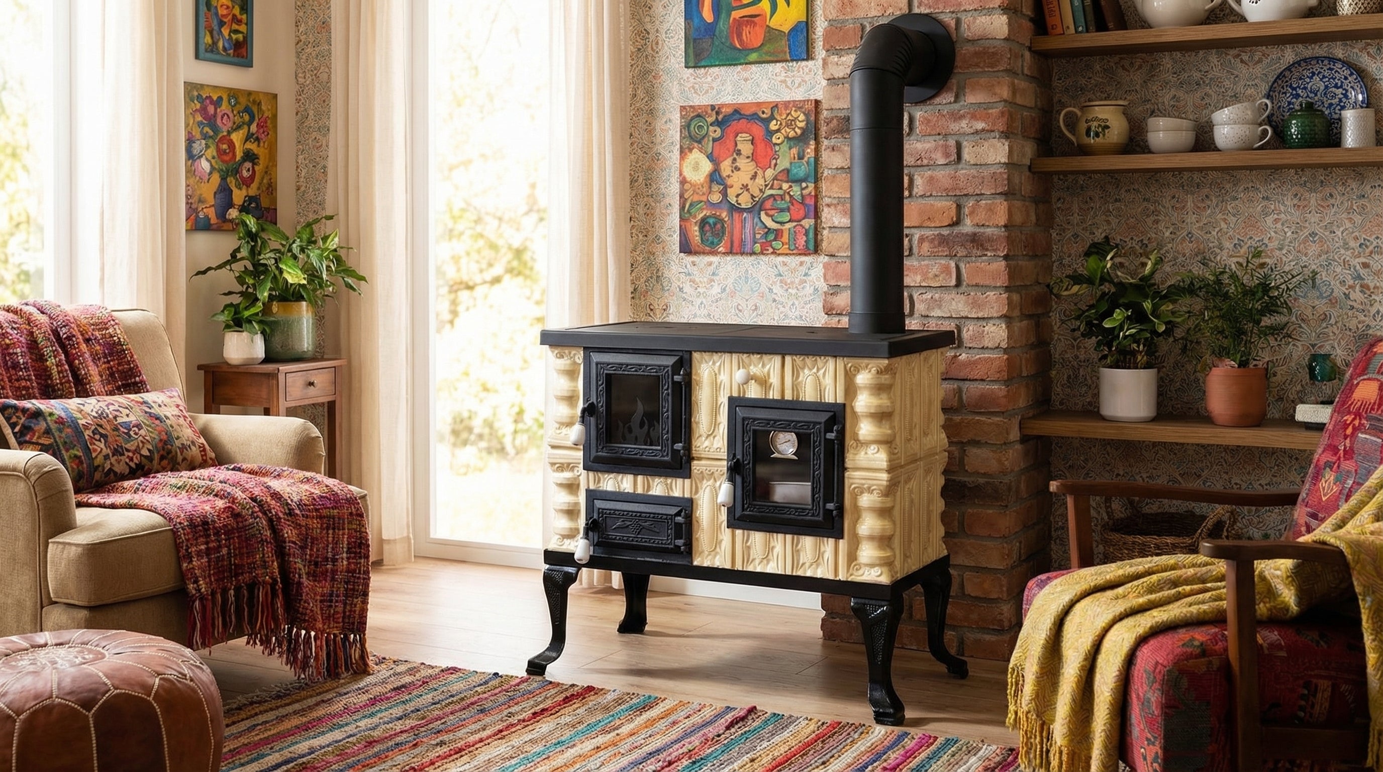 KERAMIKOFEN MODELL 7 CREME RECHTS 6,5 kW
