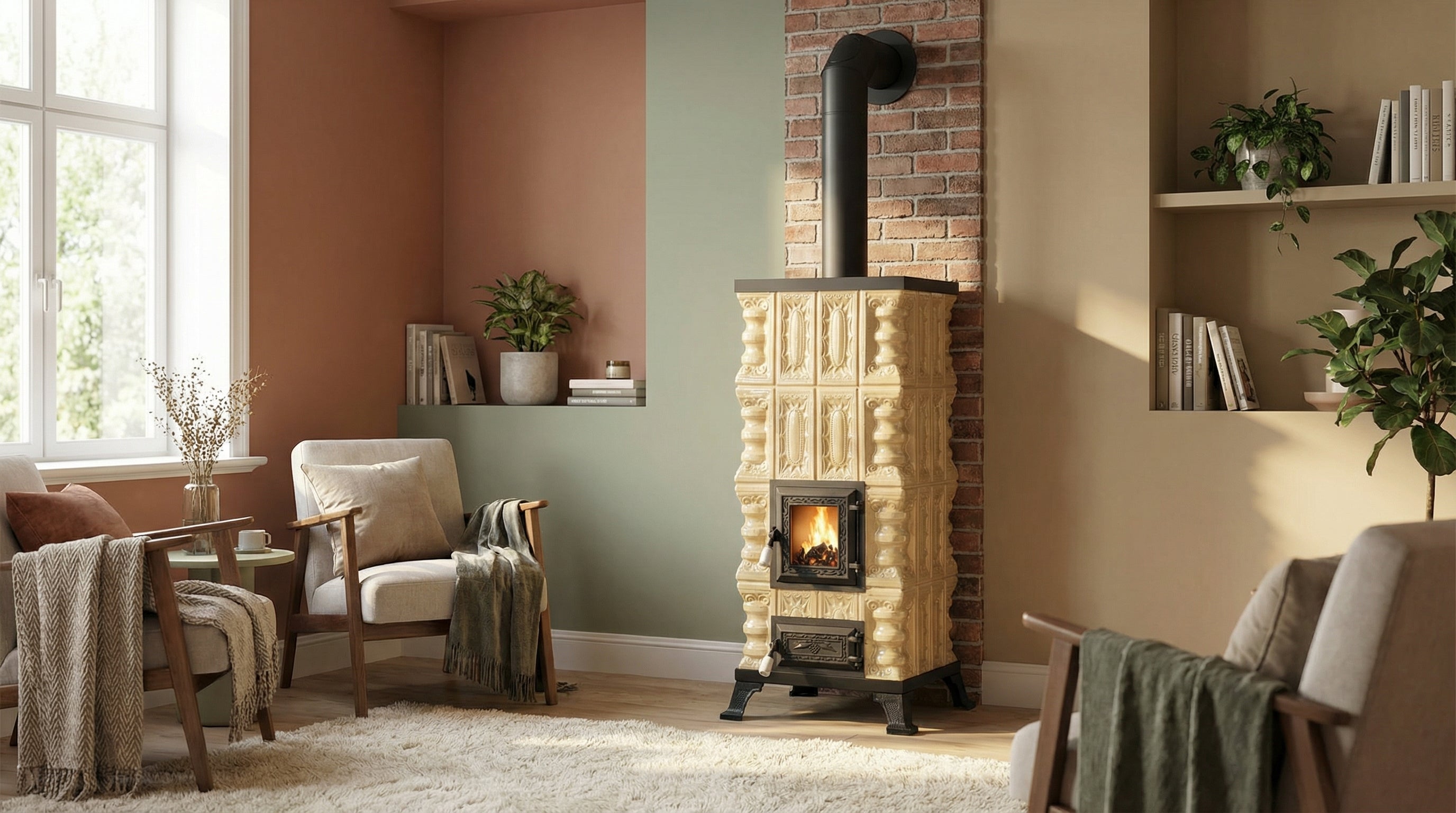 CERAMIC STOVE MODEL 2 CREAM 7 kW