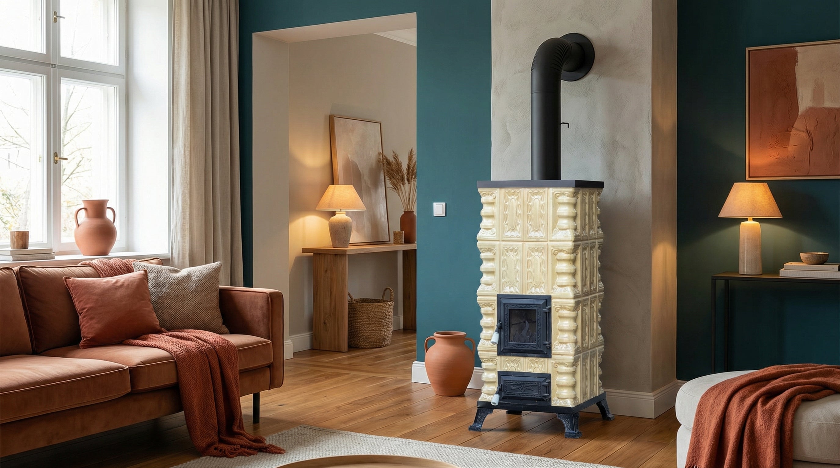 CERAMIC STOVE MODEL 2 CREAM 7 kW