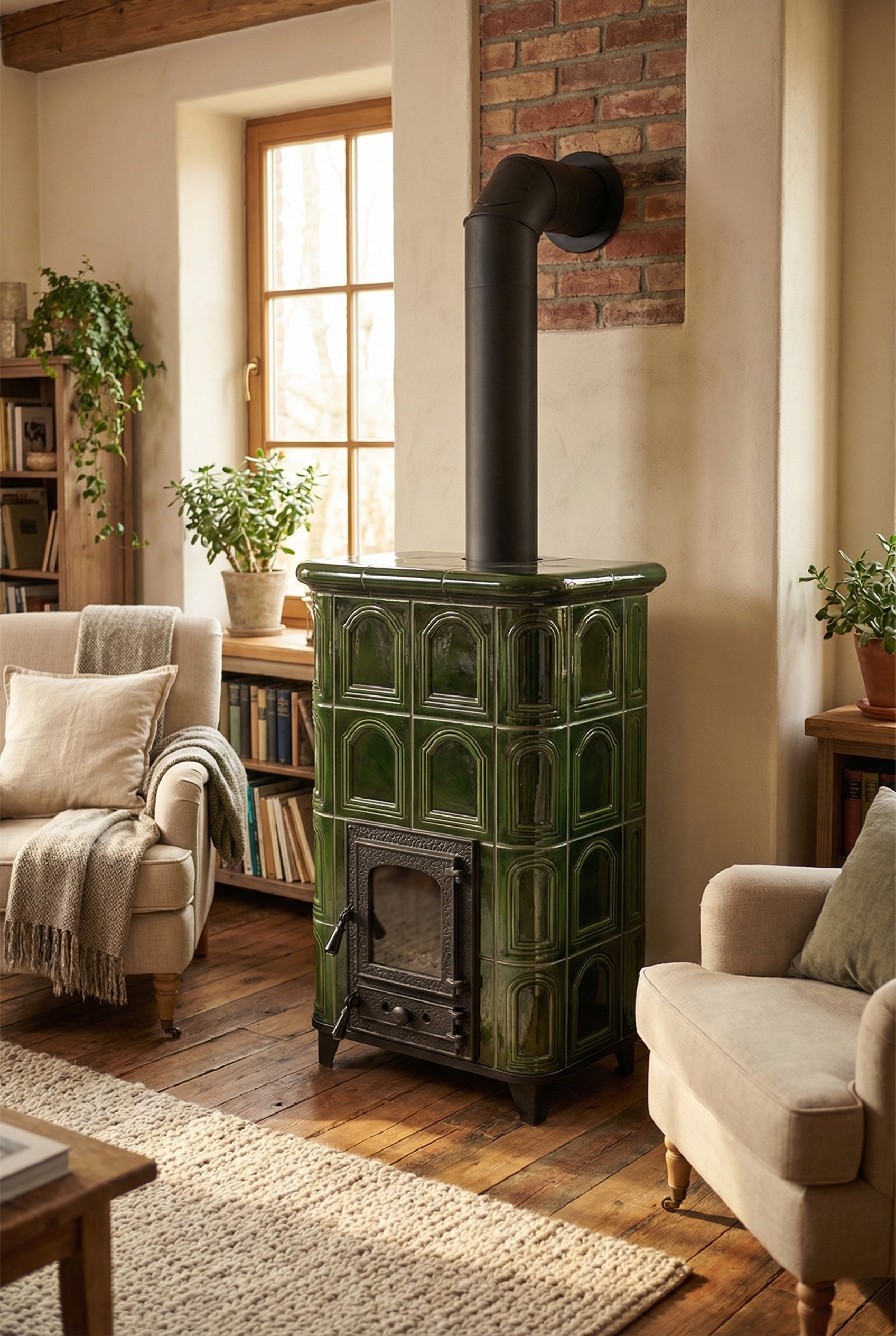 POÊLE CÉRAMIQUE MODÈLE 25 VERT 10 kW