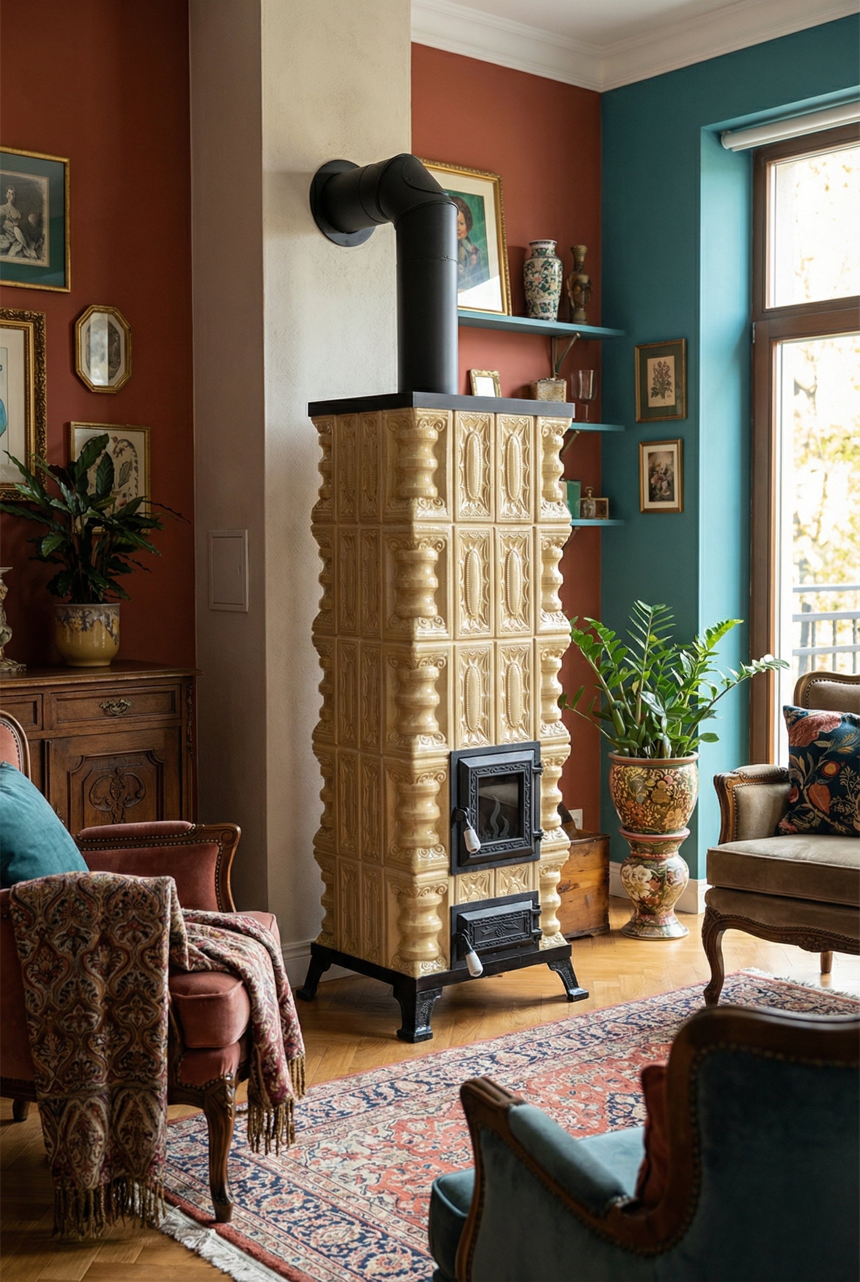 POÊLE CÉRAMIQUE MODÈLE 3 CRÈME 8 kW