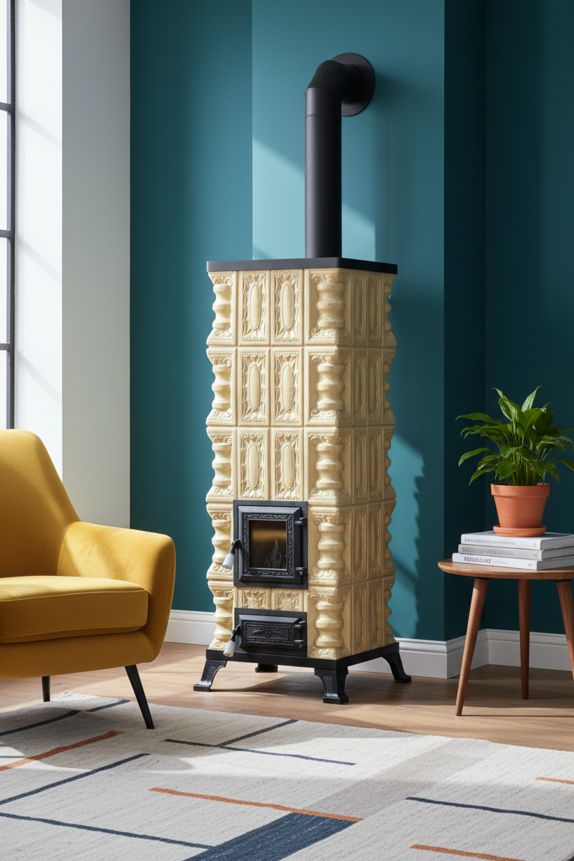 POÊLE CÉRAMIQUE MODÈLE 3 CRÈME 8 kW