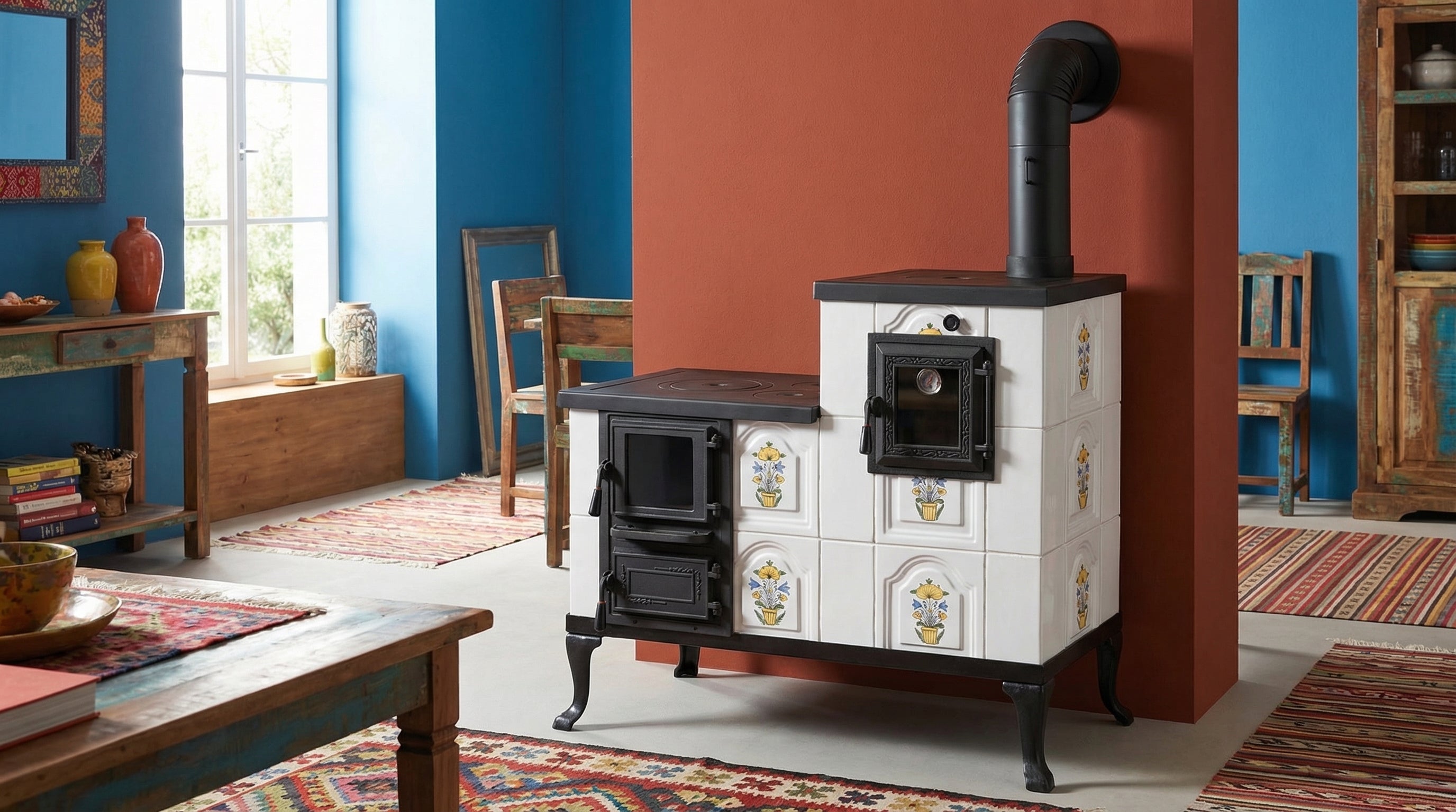 POÊLE CÉRAMIQUE MODÈLE 1 FOLK DROIT 10 kW