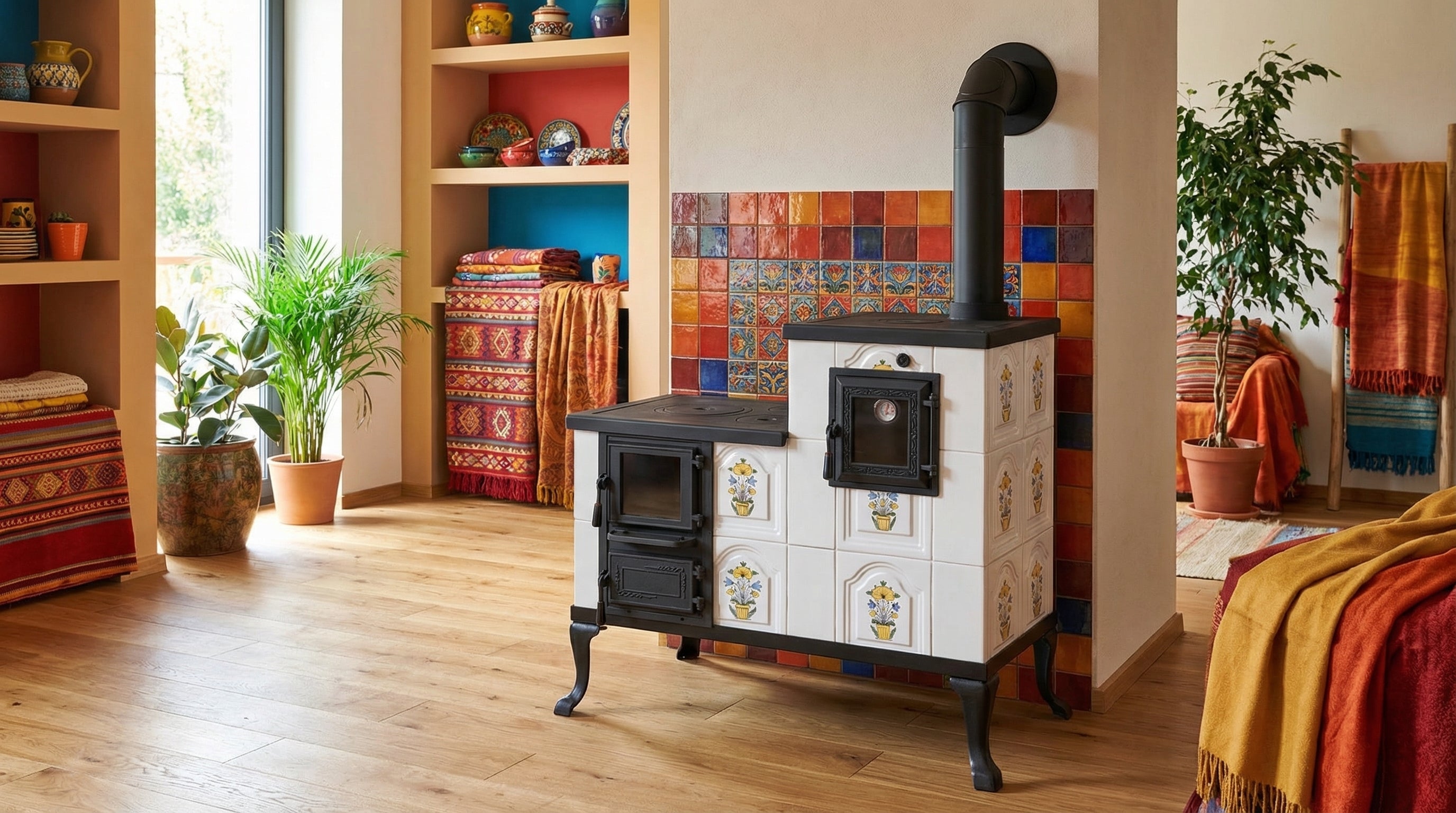 POÊLE CÉRAMIQUE MODÈLE 1 FOLK DROIT 10 kW