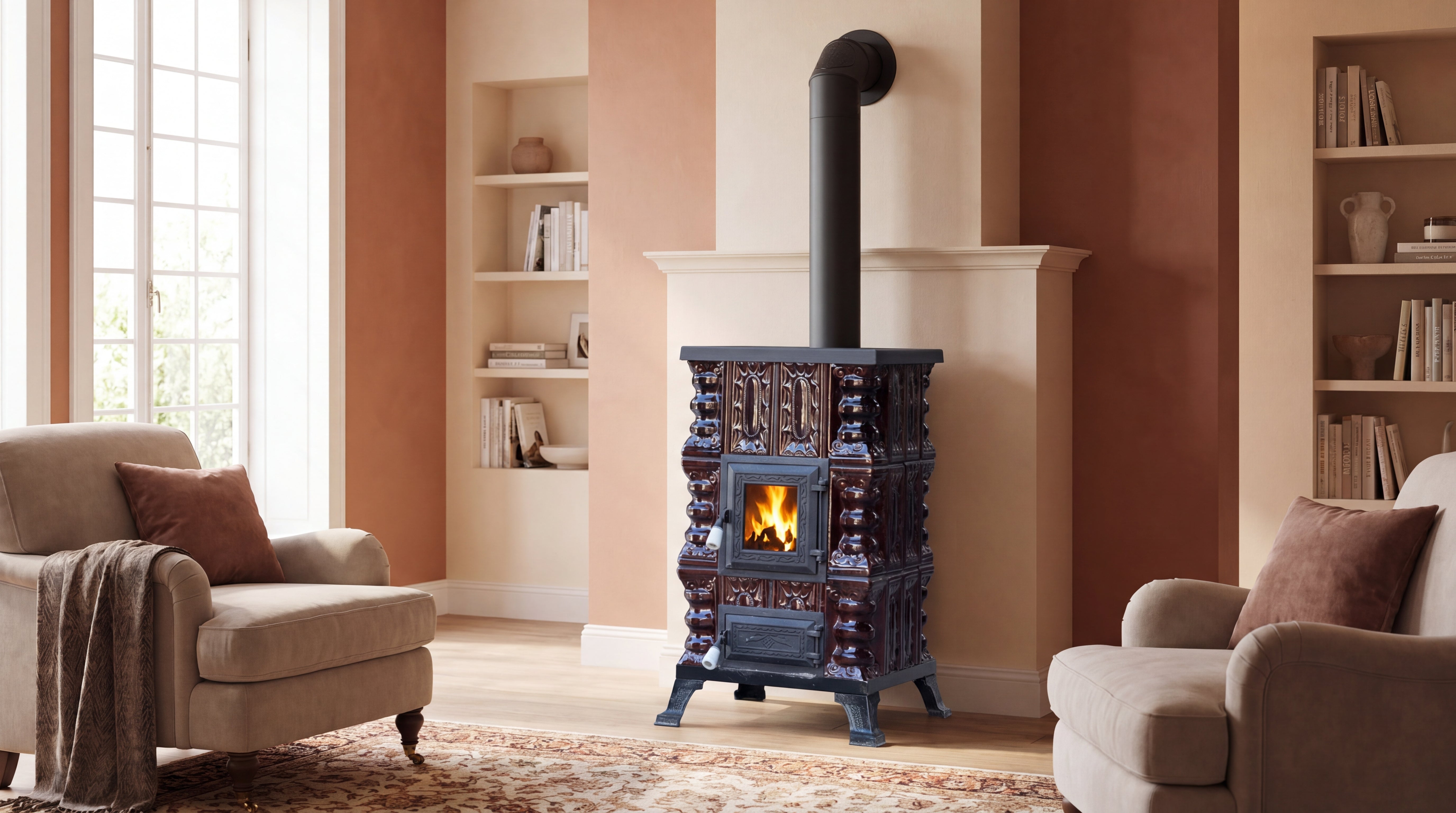 POÊLE CÉRAMIQUE MODÈLE 15 MARRON 5 kW