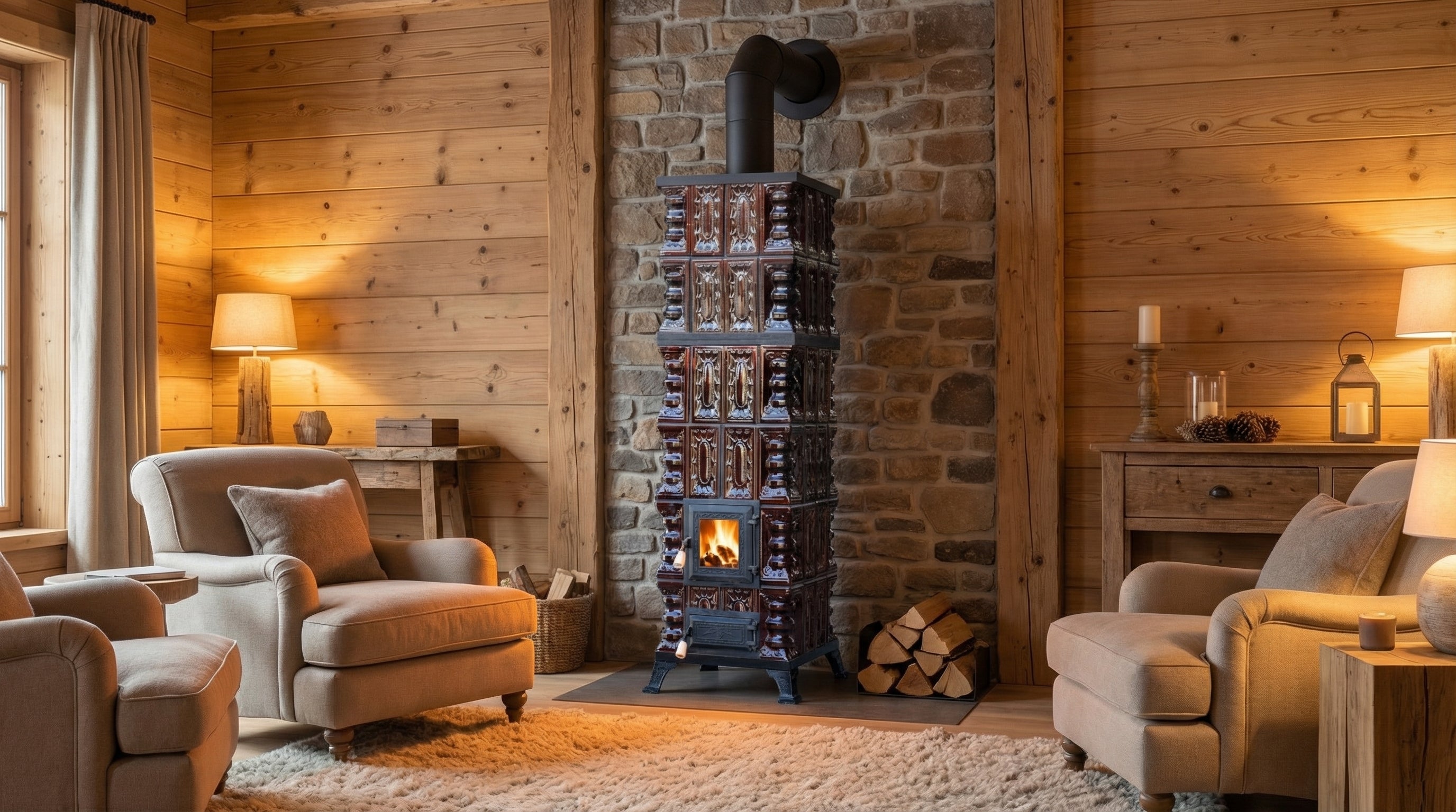 POÊLE CÉRAMIQUE MODÈLE 11 MARRON 10 kW