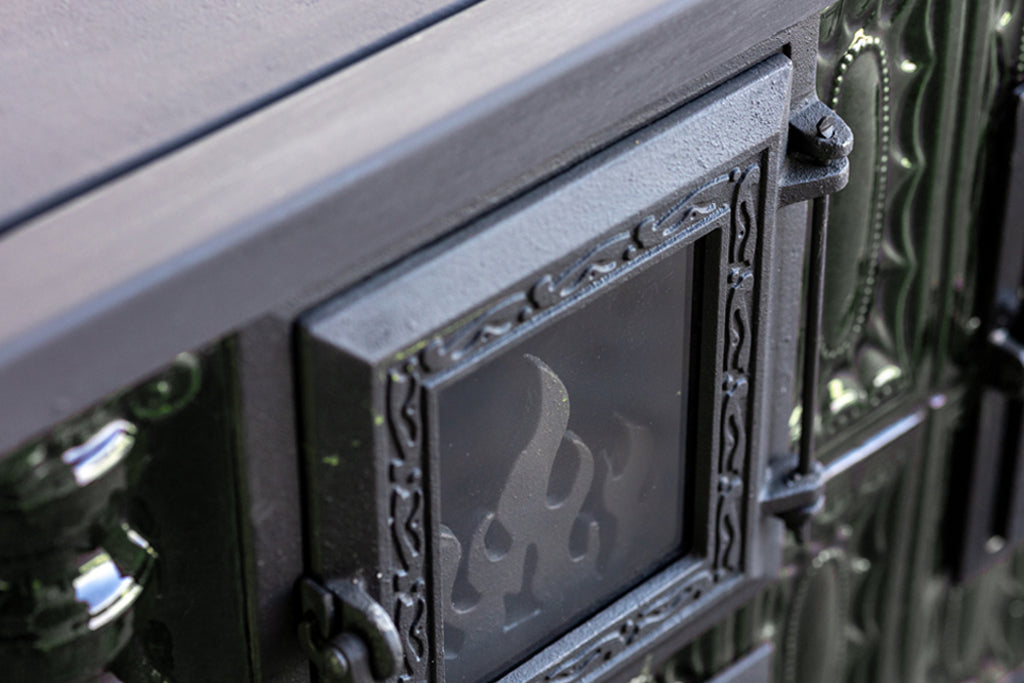 CERAMIC STOVE MODEL 27 GREEN LEFT 8 kW