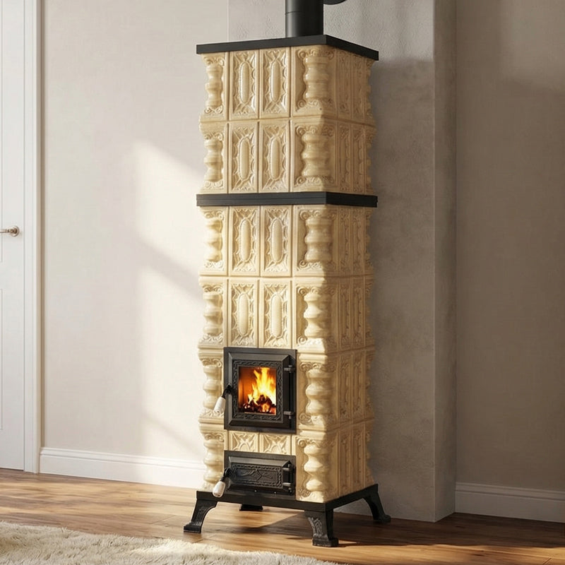 POÊLE CÉRAMIQUE MODÈLE 11 CRÈME 10 kW