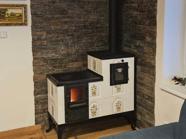 POÊLE CÉRAMIQUE MODÈLE 1 FOLK DROIT 10 kW