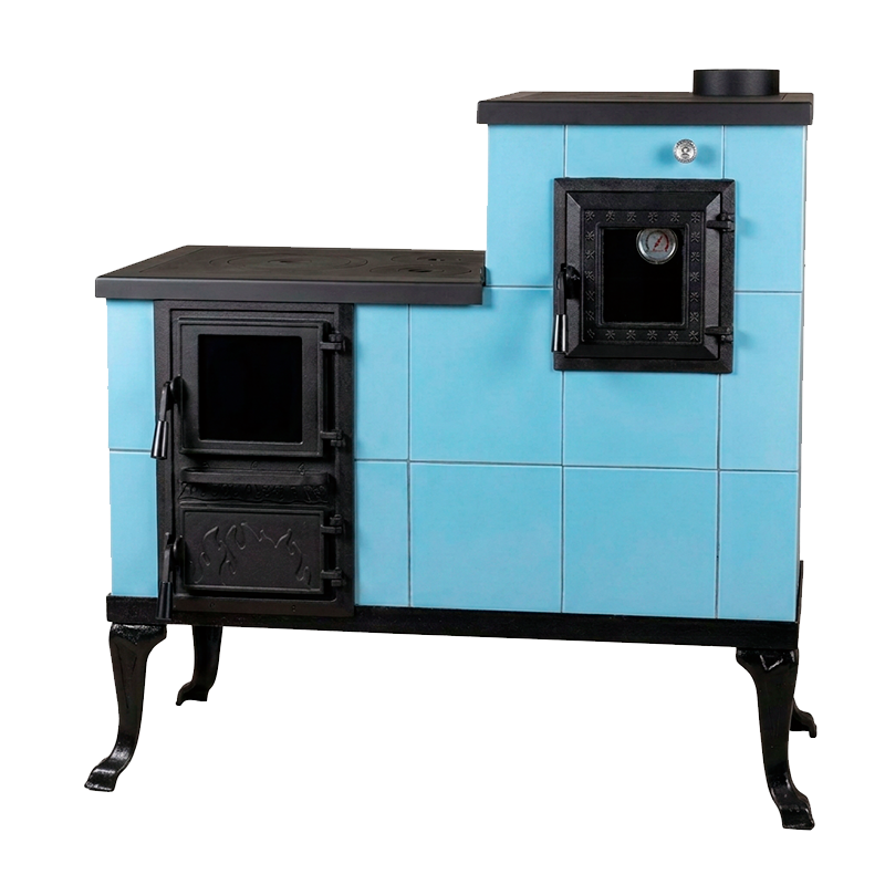 CERAMIC STOVE MODEL 1 LIGHT BLUE RIGHT 10 kW