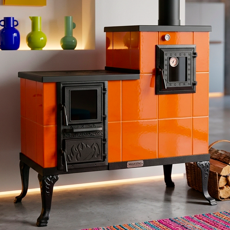 CERAMIC STOVE MODEL 1 ORANGE RIGHT 10 kW