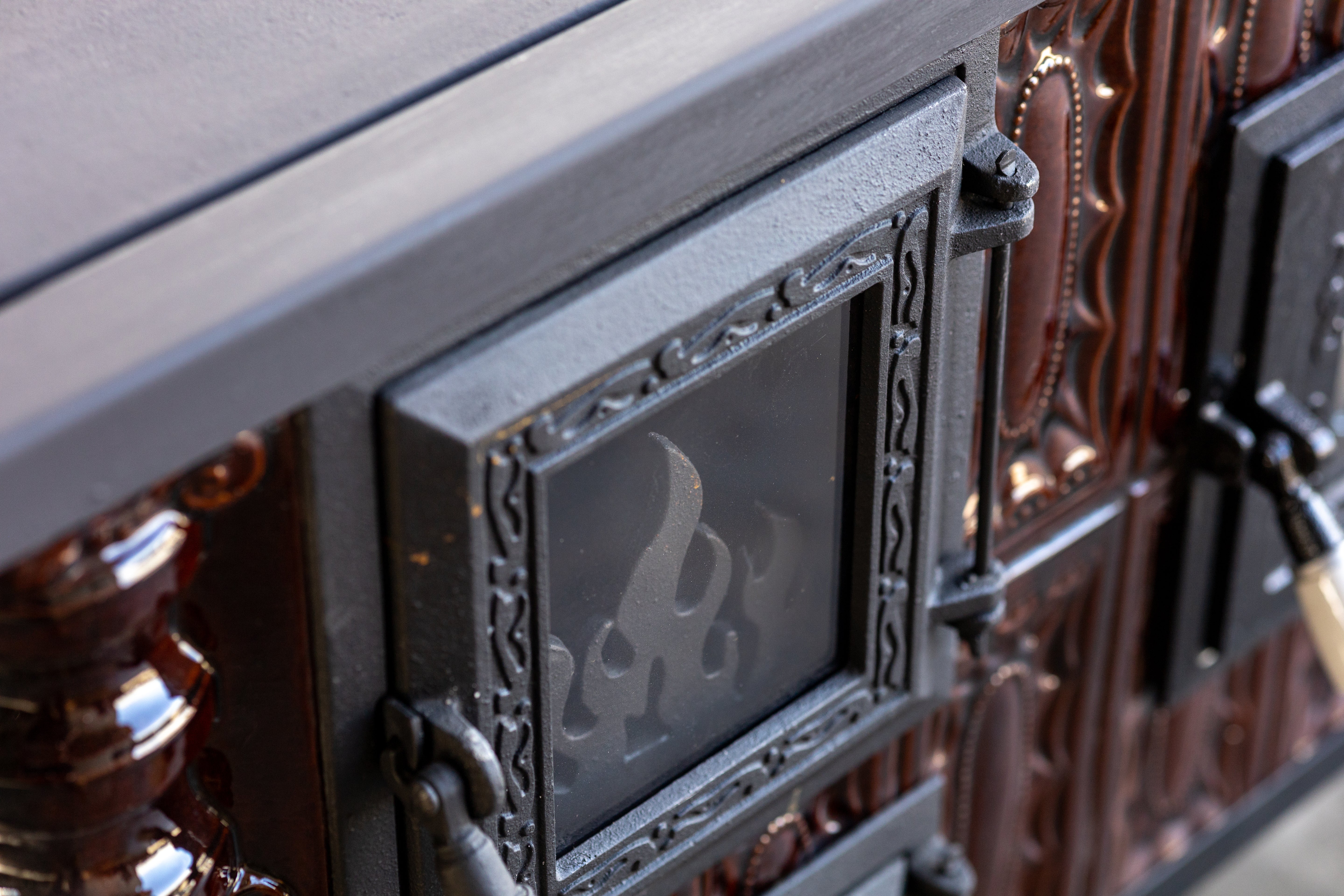 CERAMIC STOVE MODEL 6 BROWN LEFT 10 kW