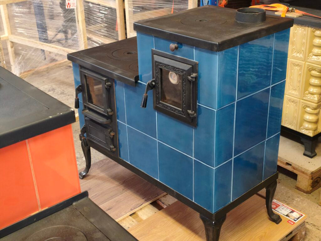 POÊLE CÉRAMIQUE MODÈLE 1 BLEU DROIT 10 kW
