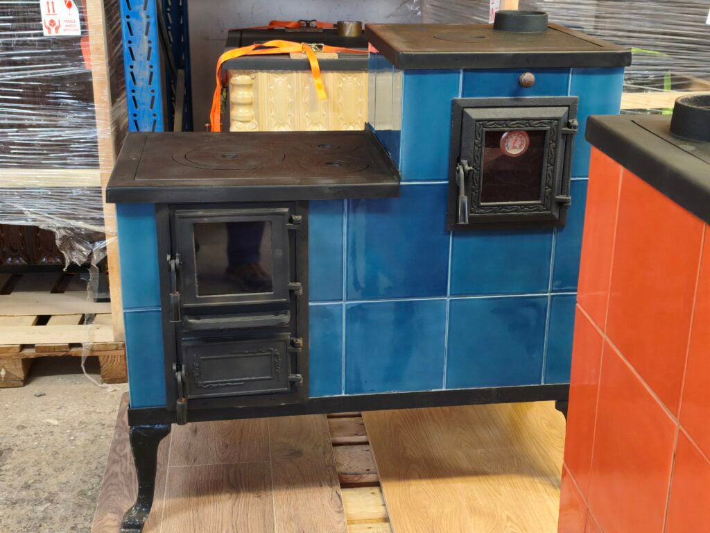 POÊLE CÉRAMIQUE MODÈLE 1 BLEU DROIT 10 kW