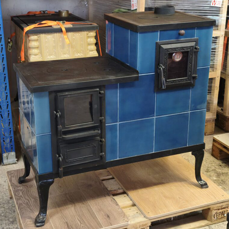 CERAMIC STOVE MODEL 1 BLUE RIGHT 10 kW