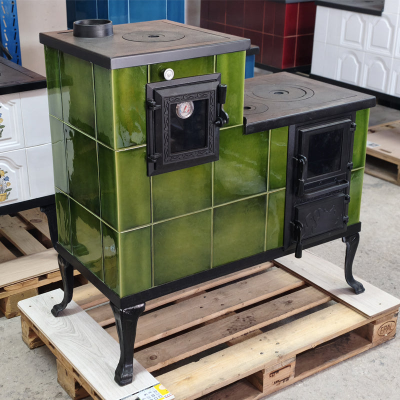 CERAMIC STOVE MODEL 1 LIGHT GREEN LEFT 10 kW