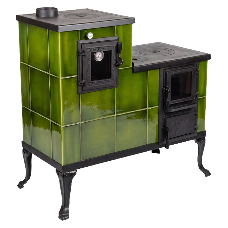 CERAMIC STOVE MODEL 1 LIGHT GREEN LEFT 10 kW