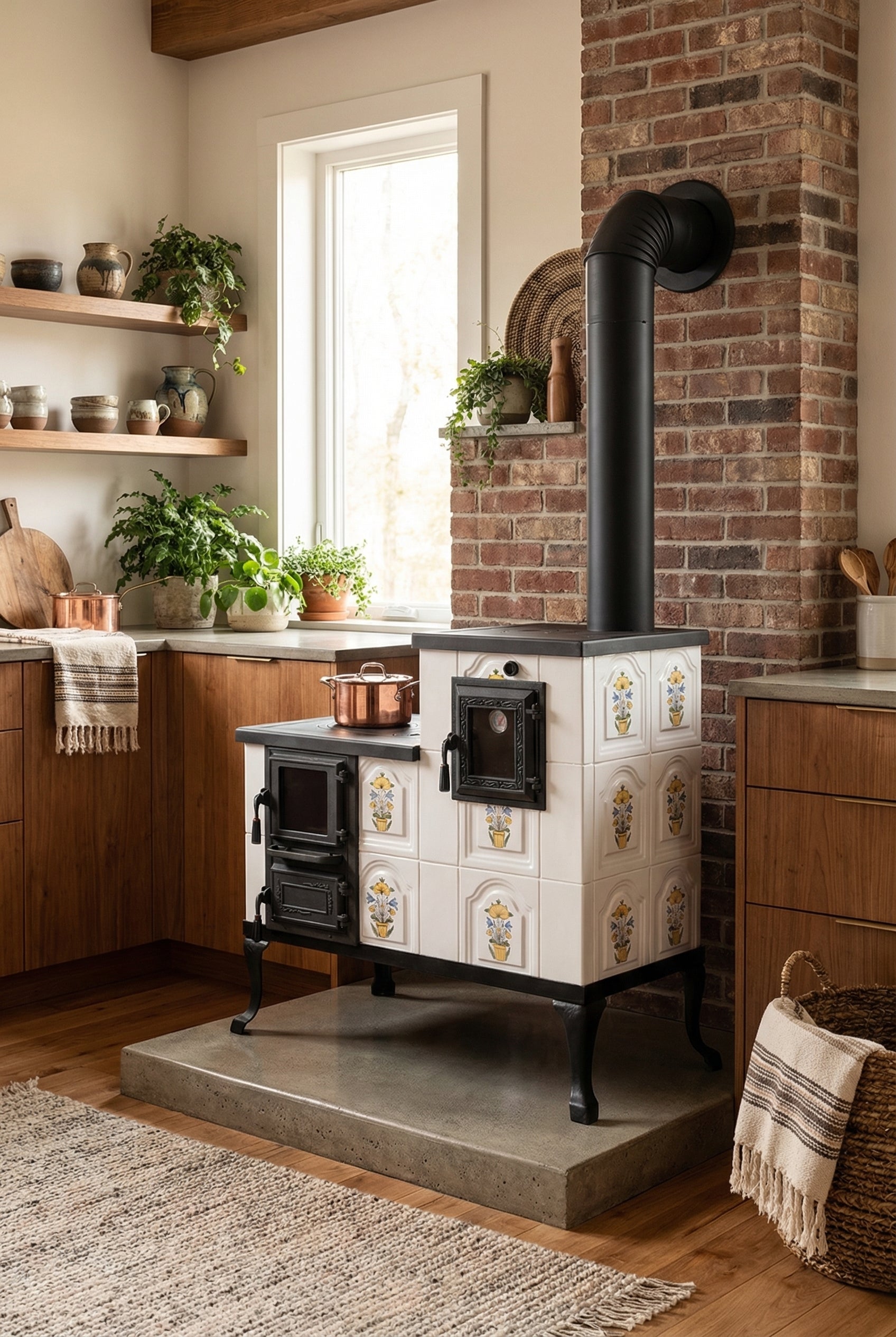 POÊLE CÉRAMIQUE MODÈLE 1 FOLK DROIT 10 kW