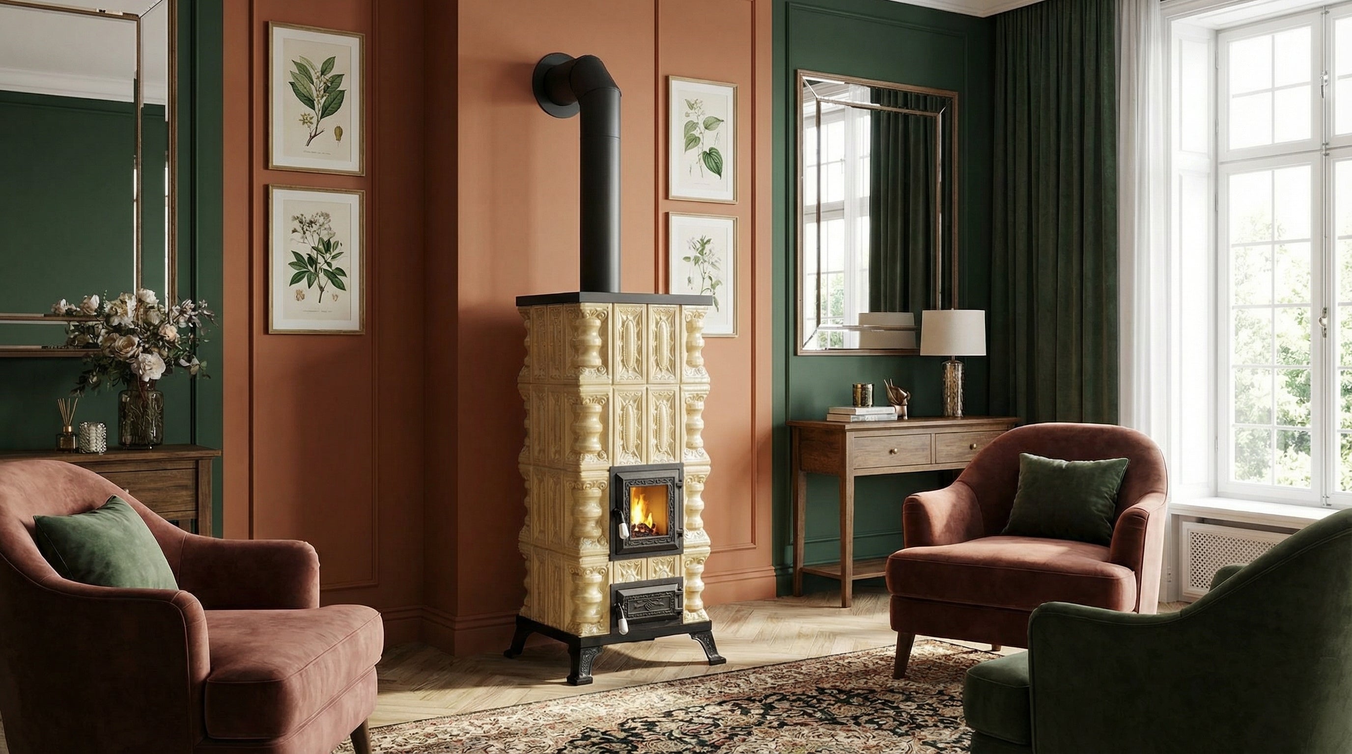 CERAMIC STOVE MODEL 2 CREAM 7 kW