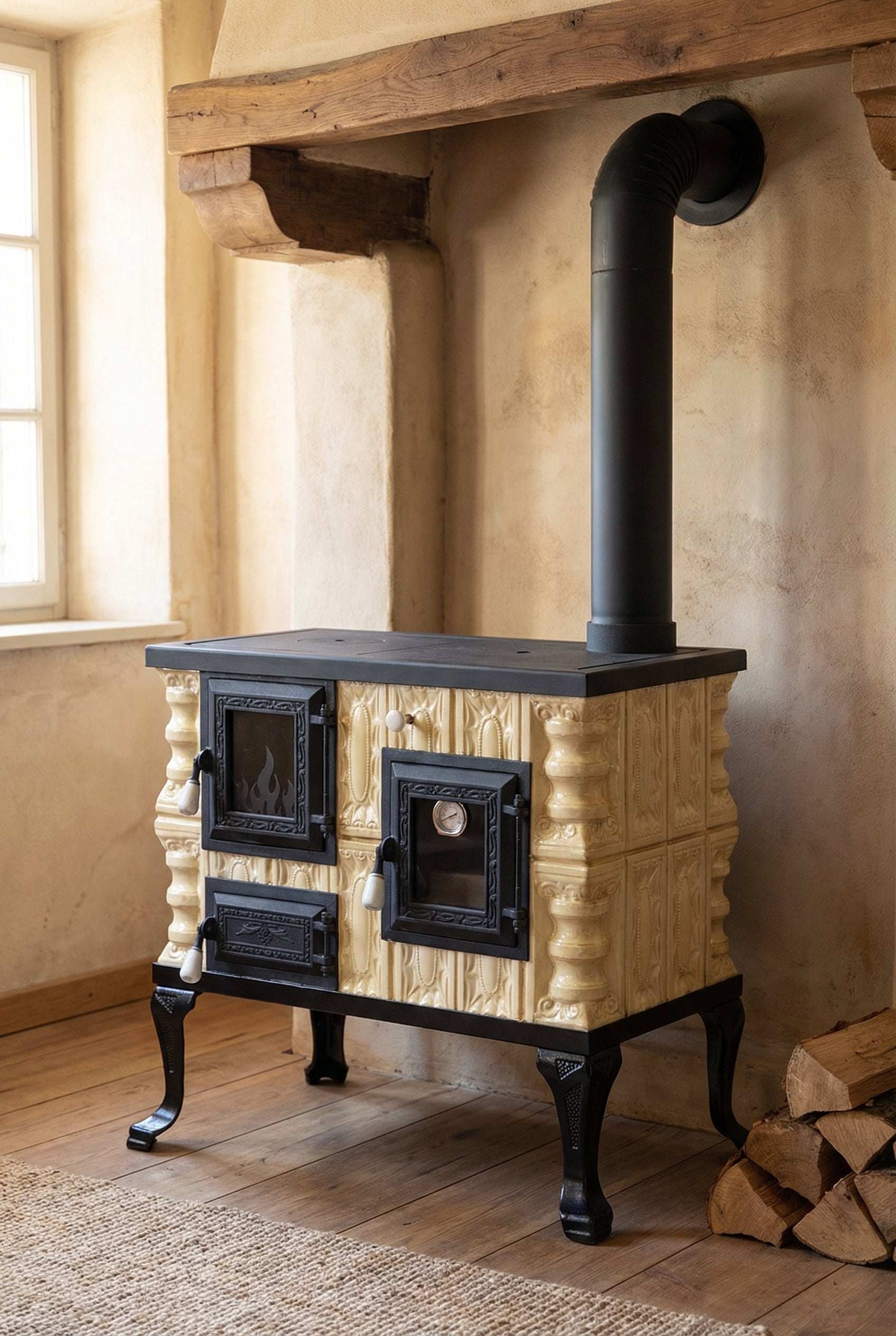 KERAMIKOFEN MODELL 7 CREME RECHTS 6,5 kW