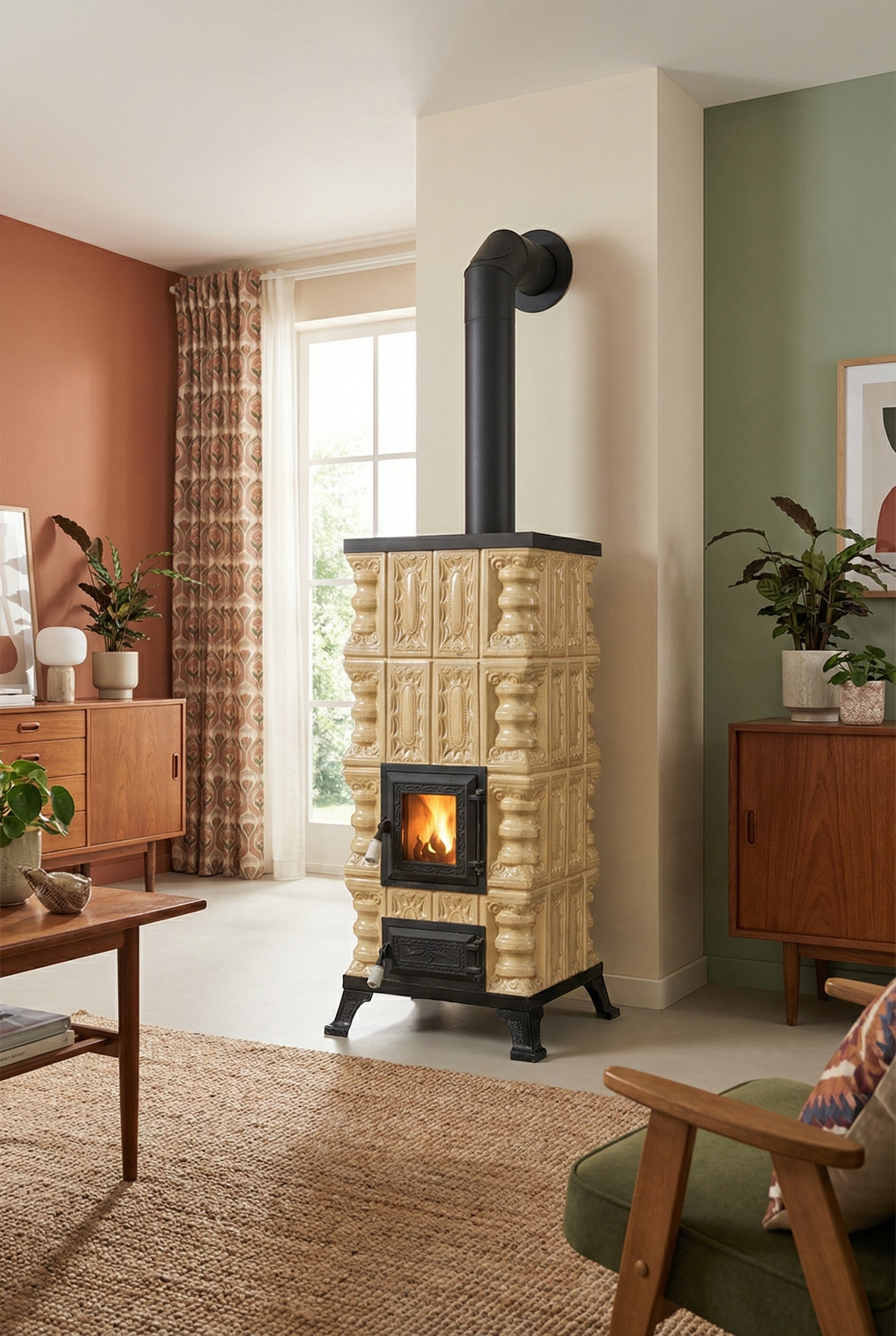 CERAMIC STOVE MODEL 2 CREAM 7 kW