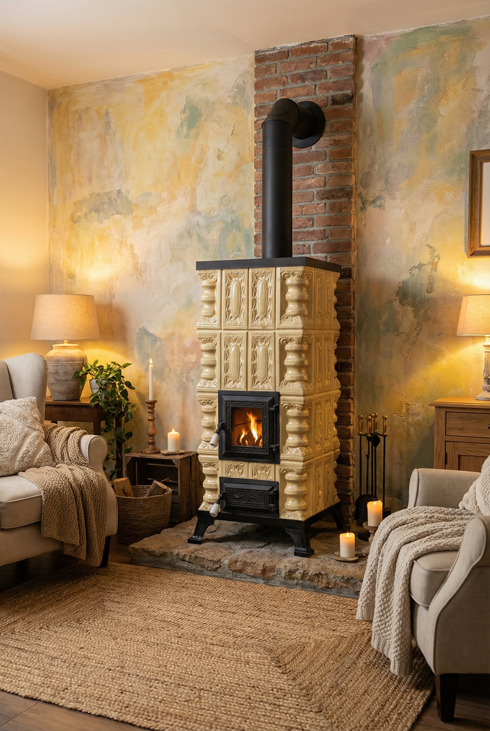 CERAMIC STOVE MODEL 2 CREAM 7 kW